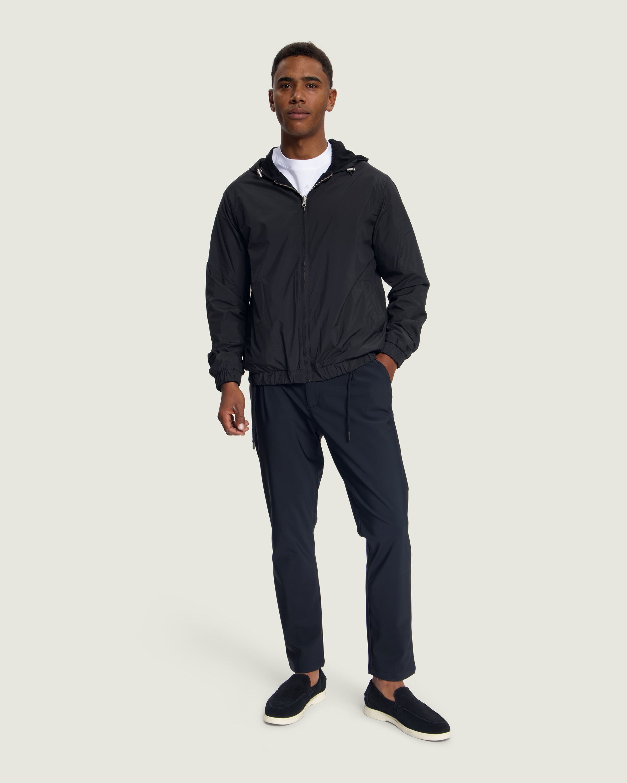 DUQUEZZI HOODED REVERSIBLE BOMBER | Black