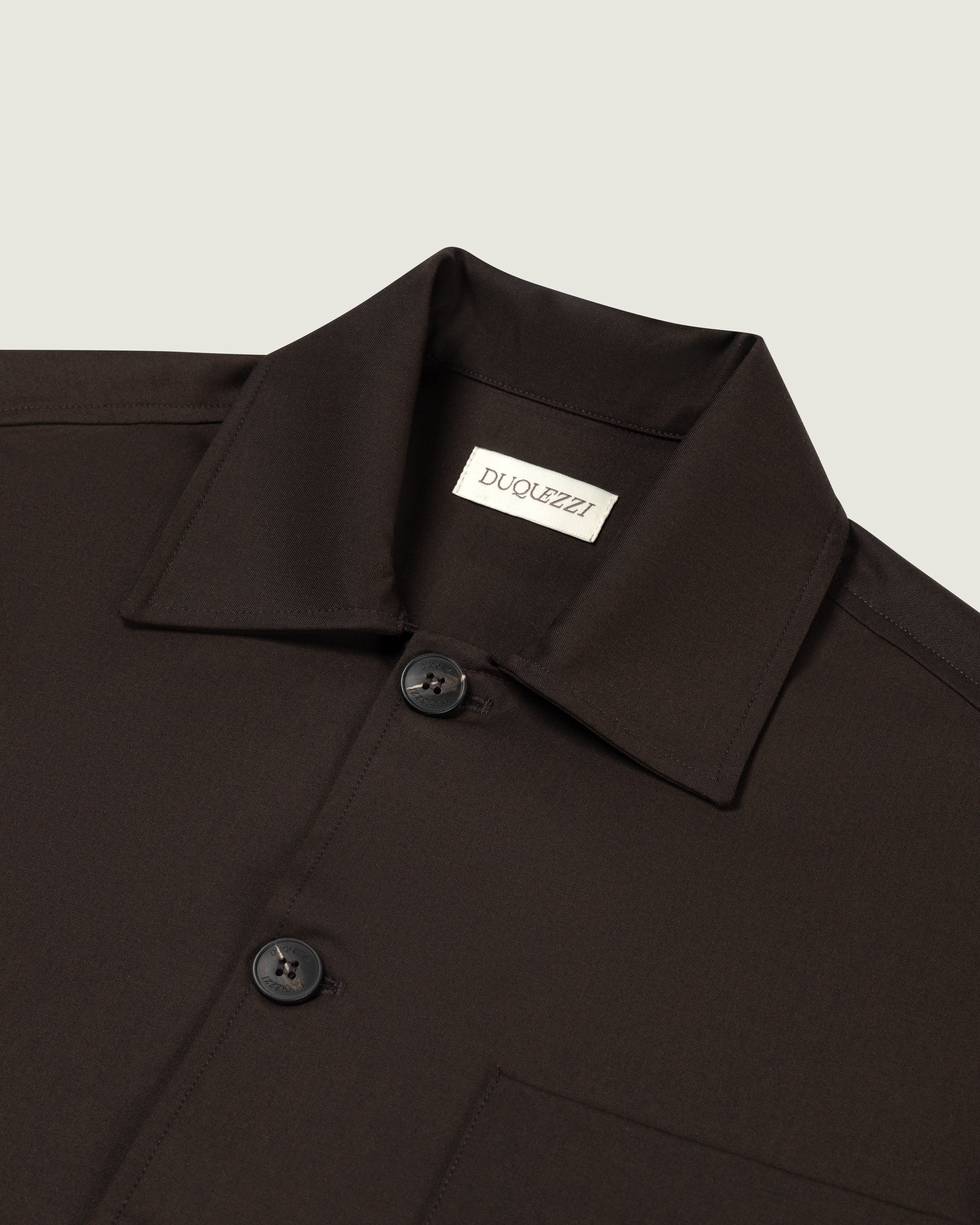 DUQUEZZI WOOL BLEND OVERSHIRT | Dark Brown