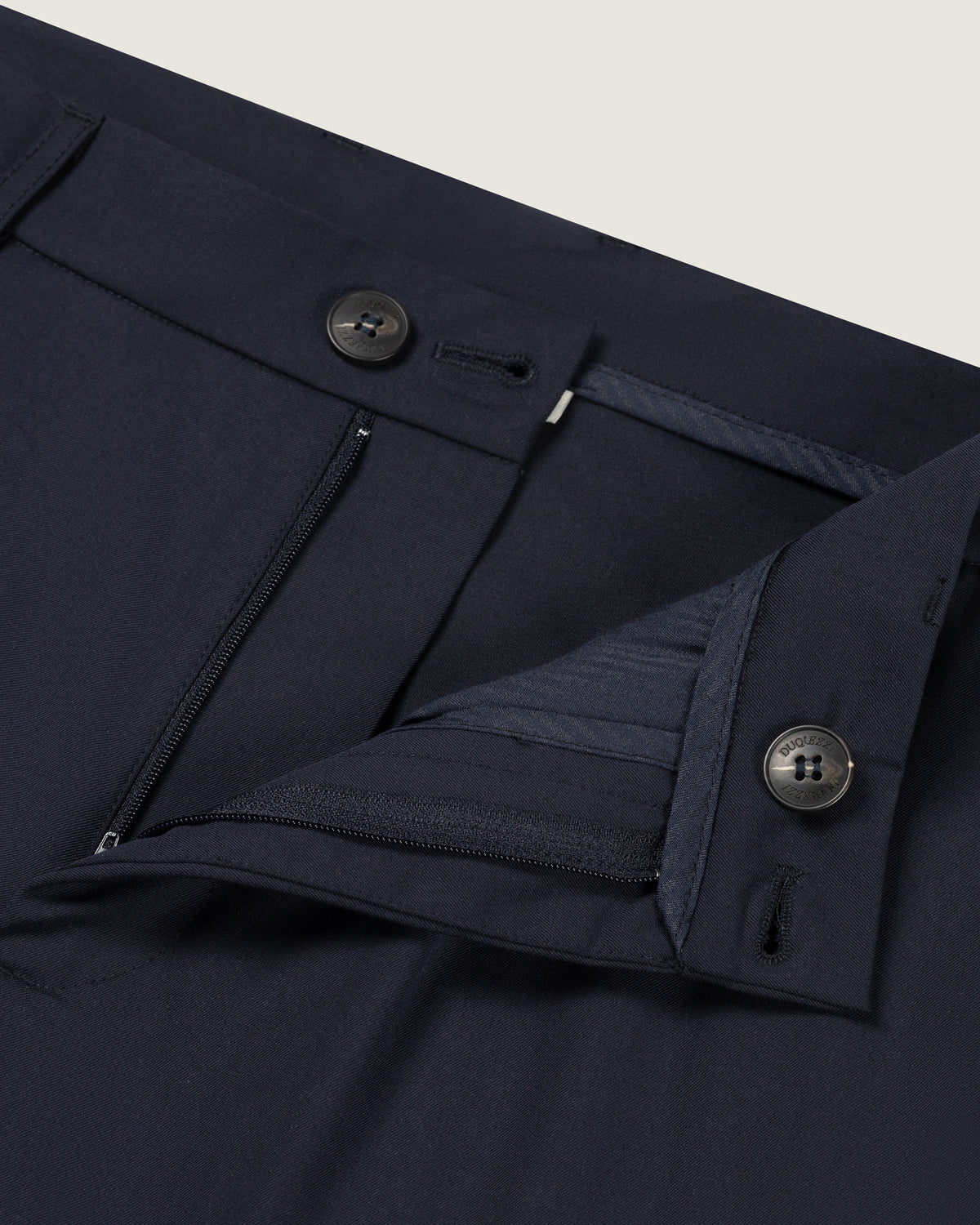 DUQUEZZI WOOL BLEND TROUSERS | Navy