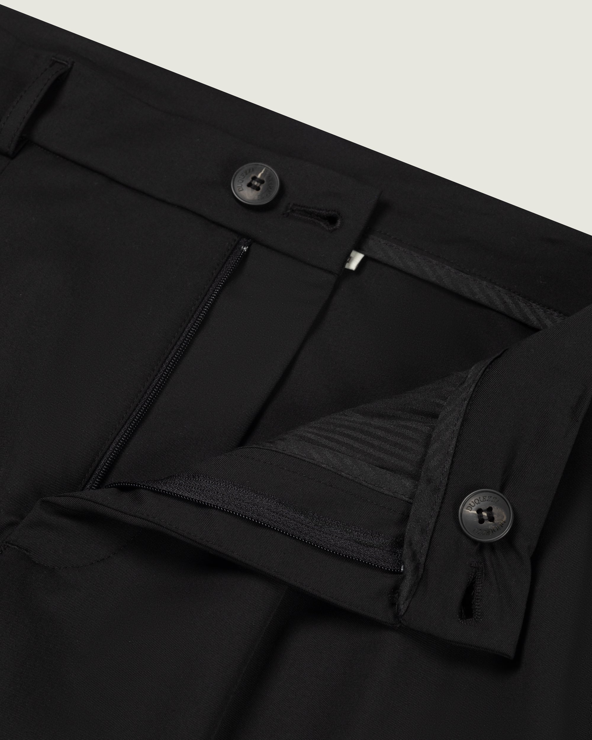 DUQUEZZI WOOL BLEND TROUSERS | Black