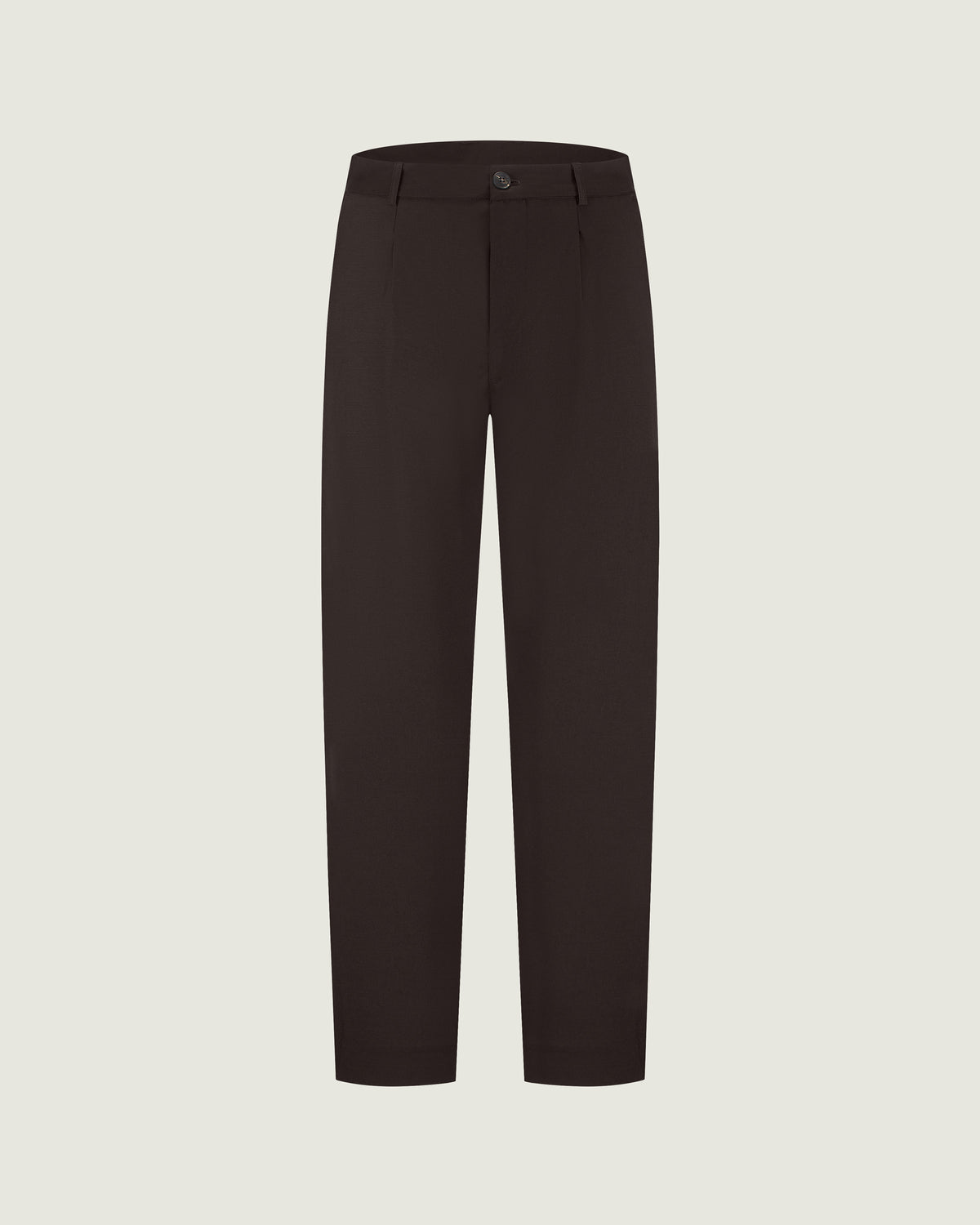 DUQUEZZI WOOL BLEND TROUSERS | Dark Brown