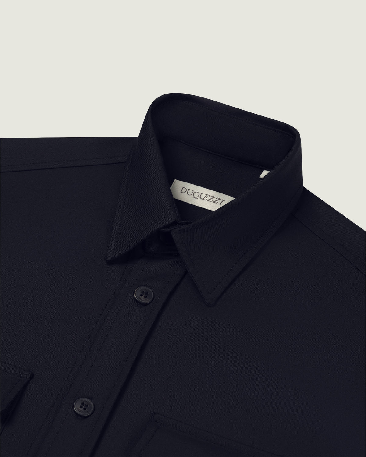 DUQUEZZI WOOL BLEND OVERSHIRT ARTURO | Navy