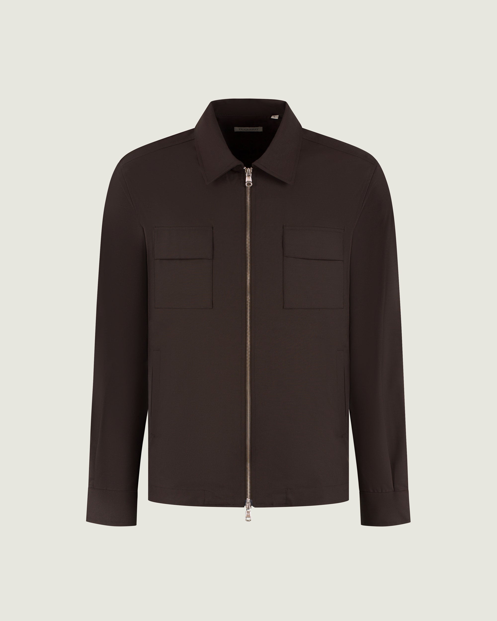 DUQUEZZI WOOL STRETCH JACKET CASELLA | Dark Brown