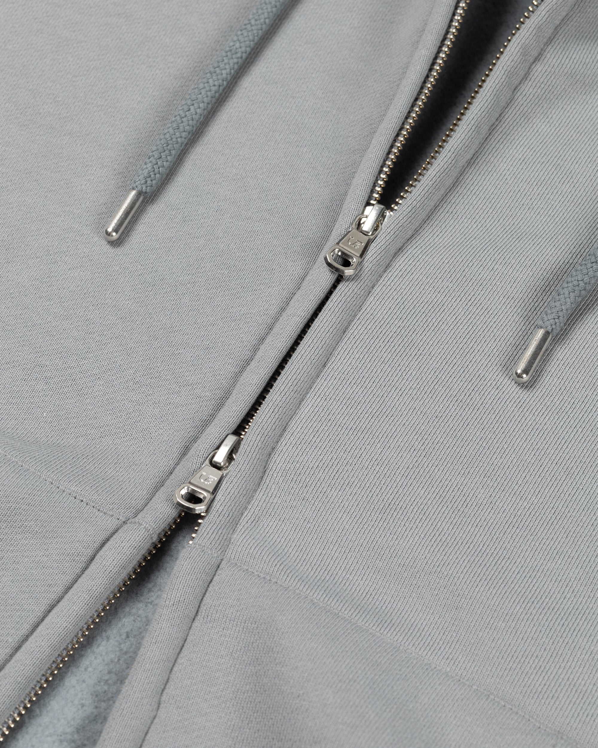 DUQUEZZI ELEGANT TAILORED ZIP HOODIE | Dark Grey