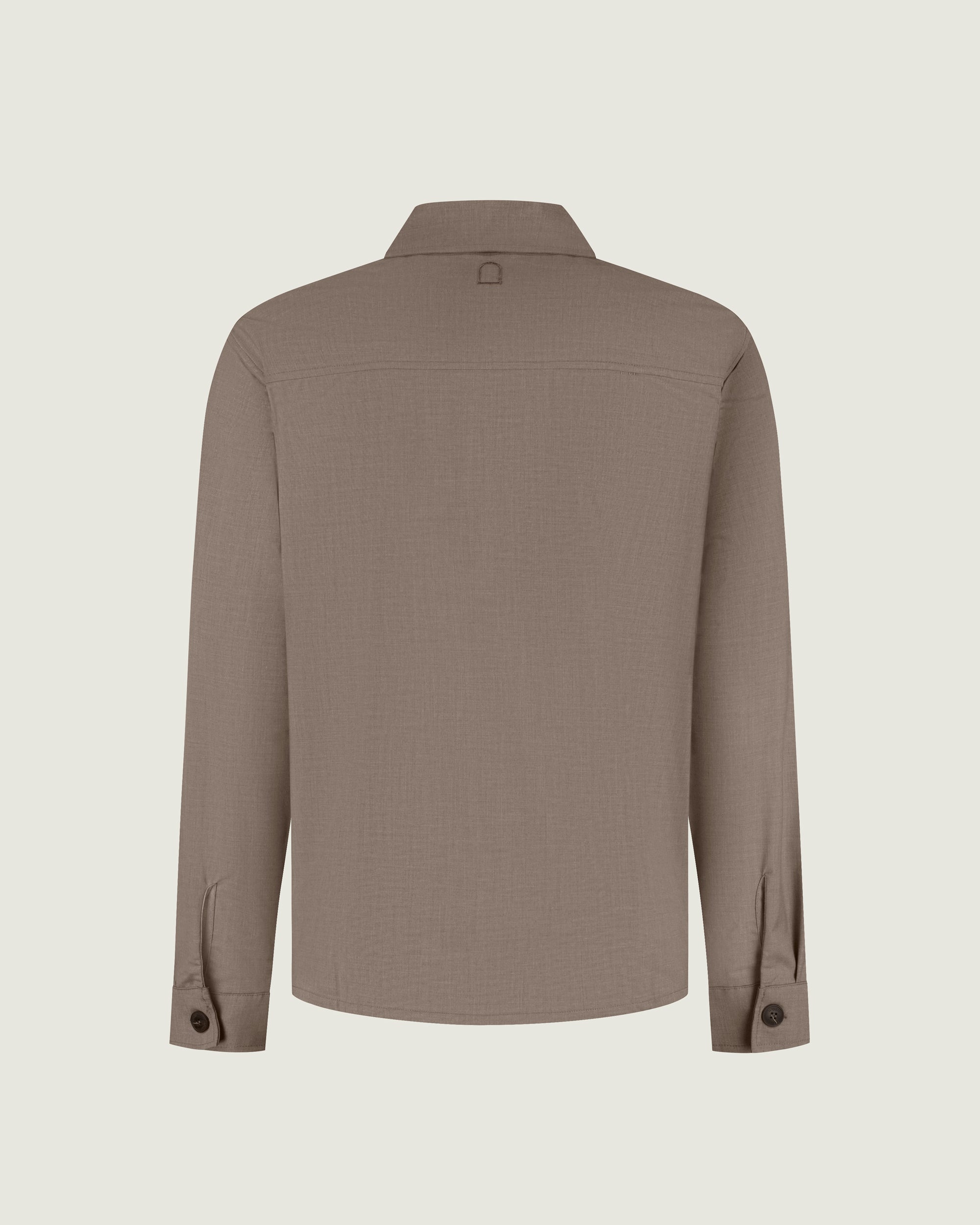 DUQUEZZI CESARE WOOL BLEND OVERSHIRT | Caramel Syrup