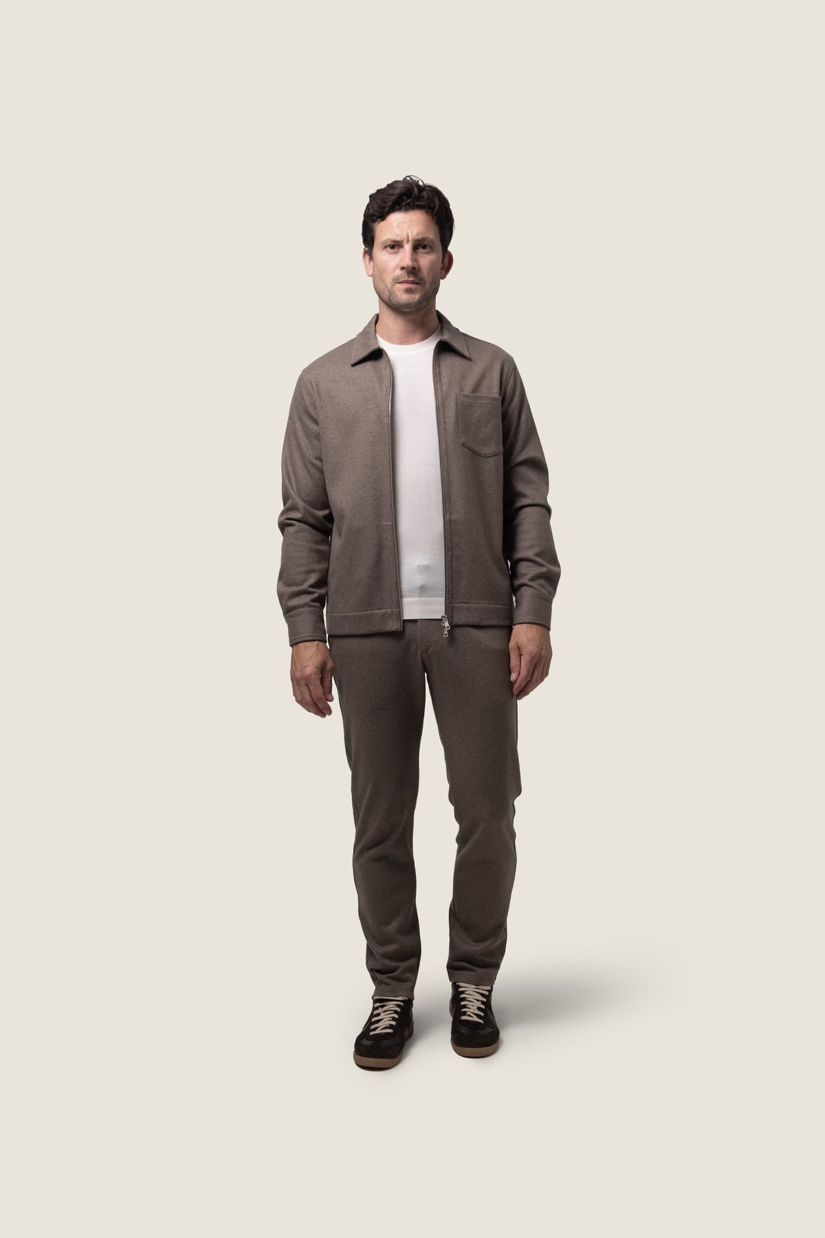 DUQUEZZI VELLORO WOOL PANTS | Caramel Syrup
