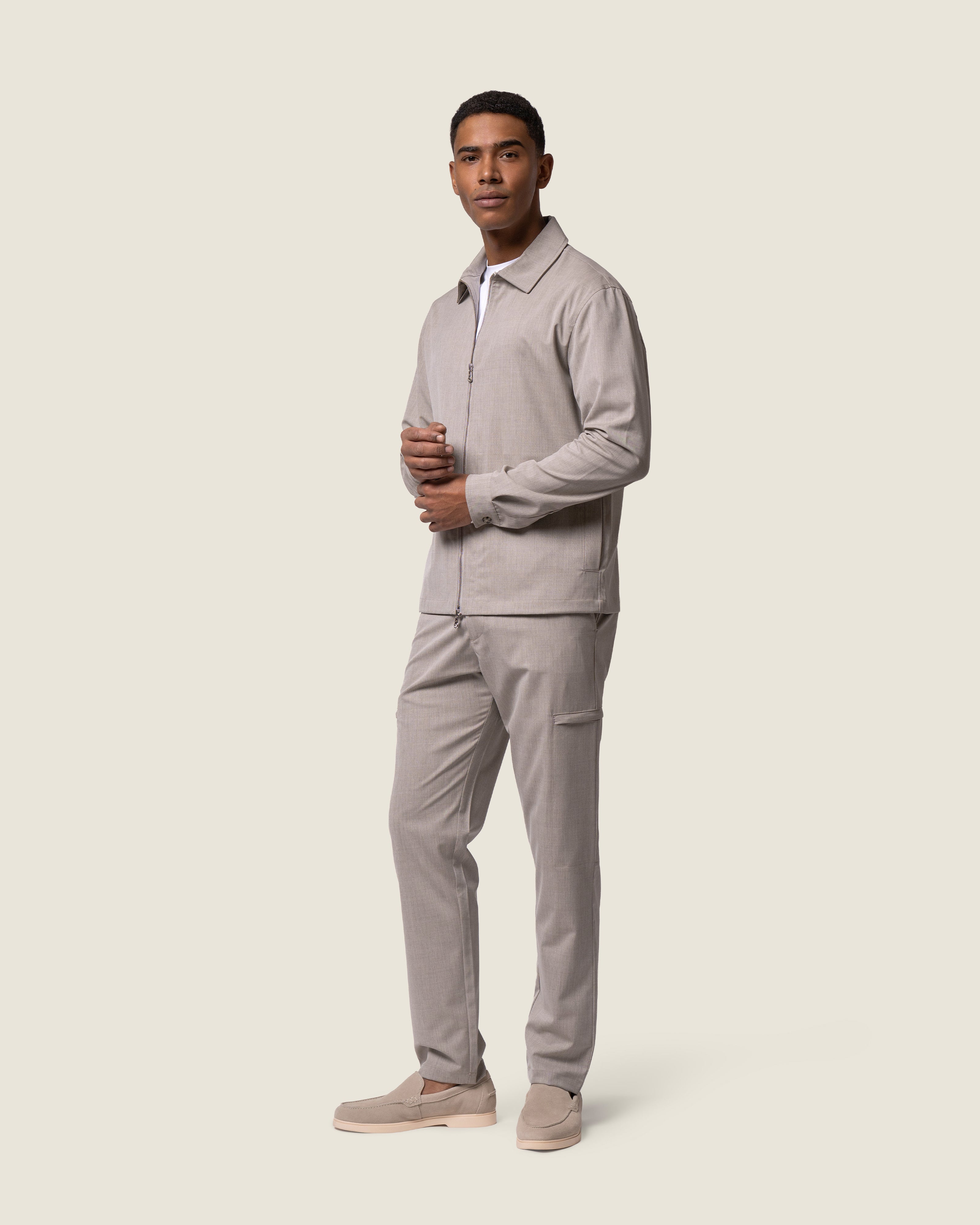 DUQUEZZI WOOL STRETCH JACKET | Beige