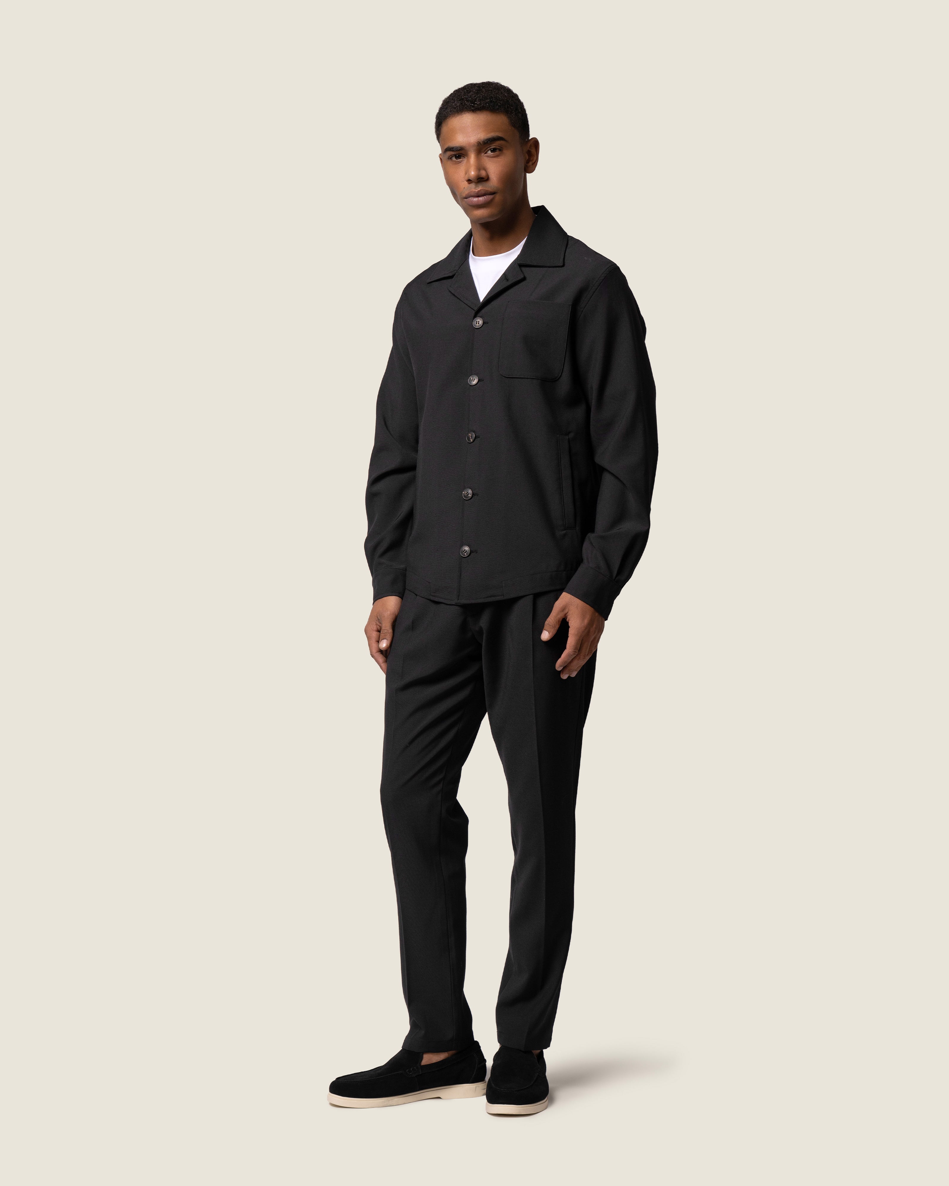 DUQUEZZI WOOL BLEND OVERSHIRT | Black