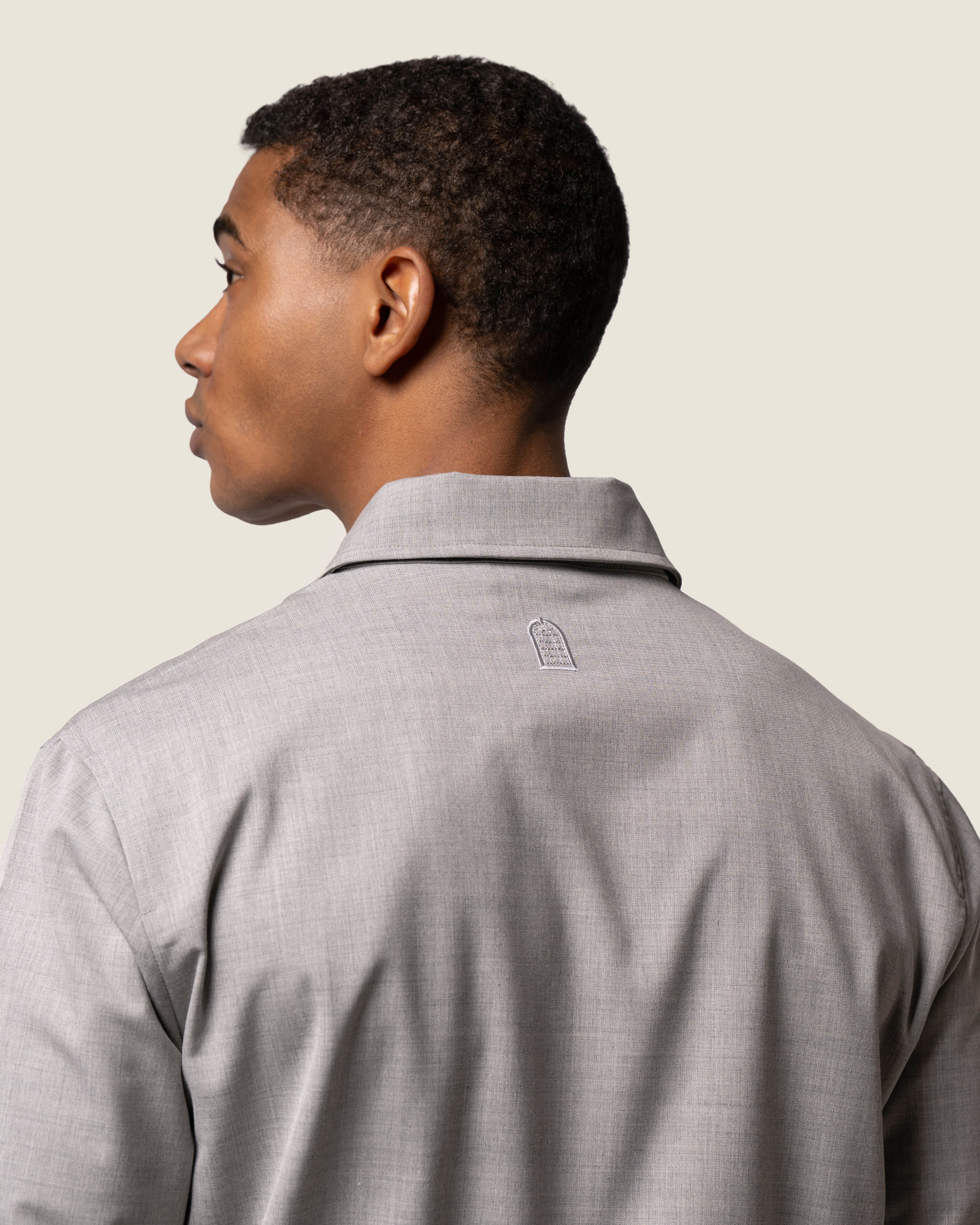 DUQUEZZI WOOL STRETCH JACKET | Grey Melange