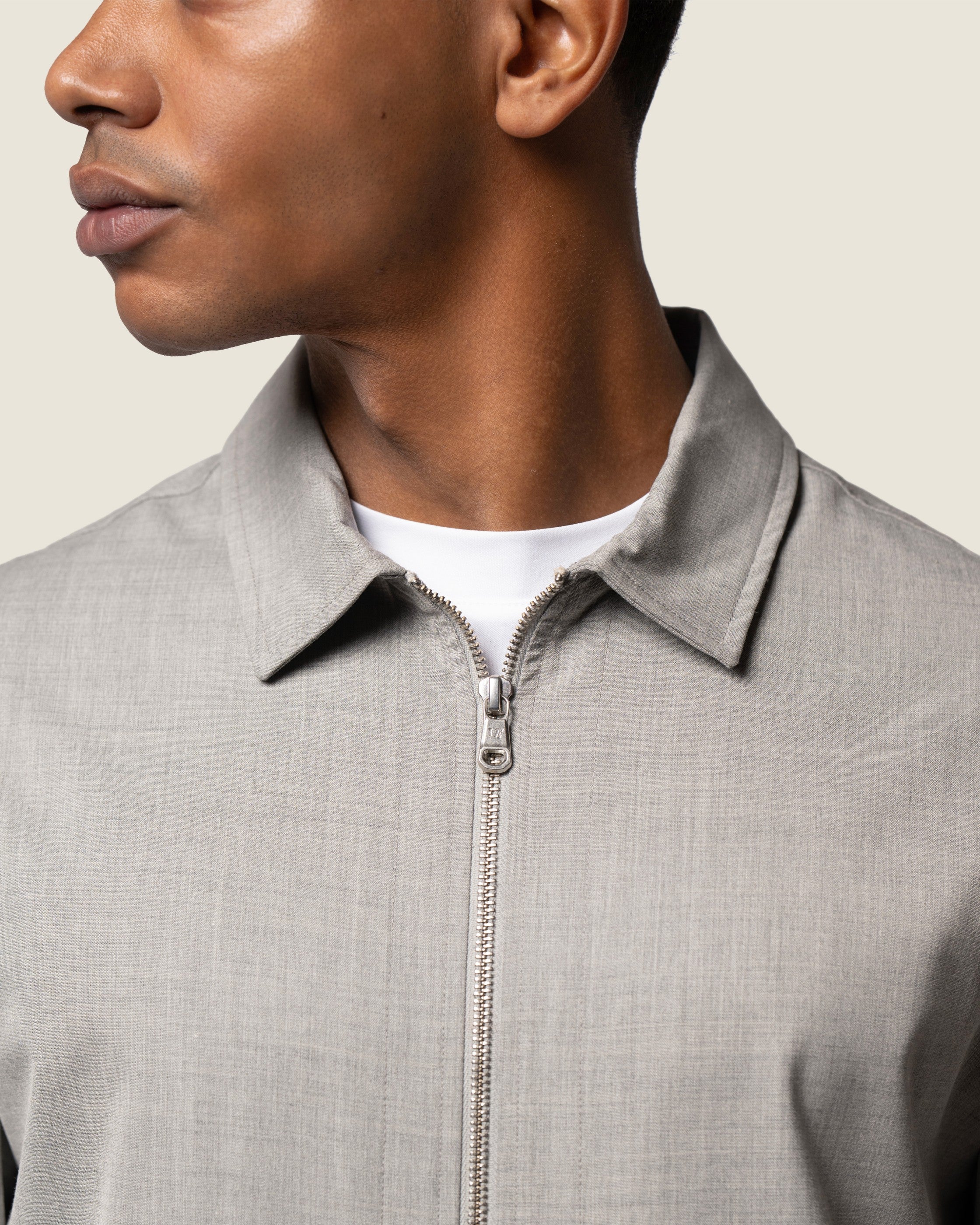DUQUEZZI WOOL STRETCH JACKET | Grey Melange