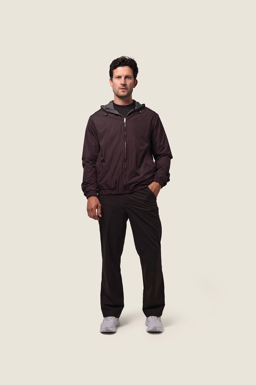 DUQUEZZI HOODED REVERSIBLE BOMBER | Burgundy