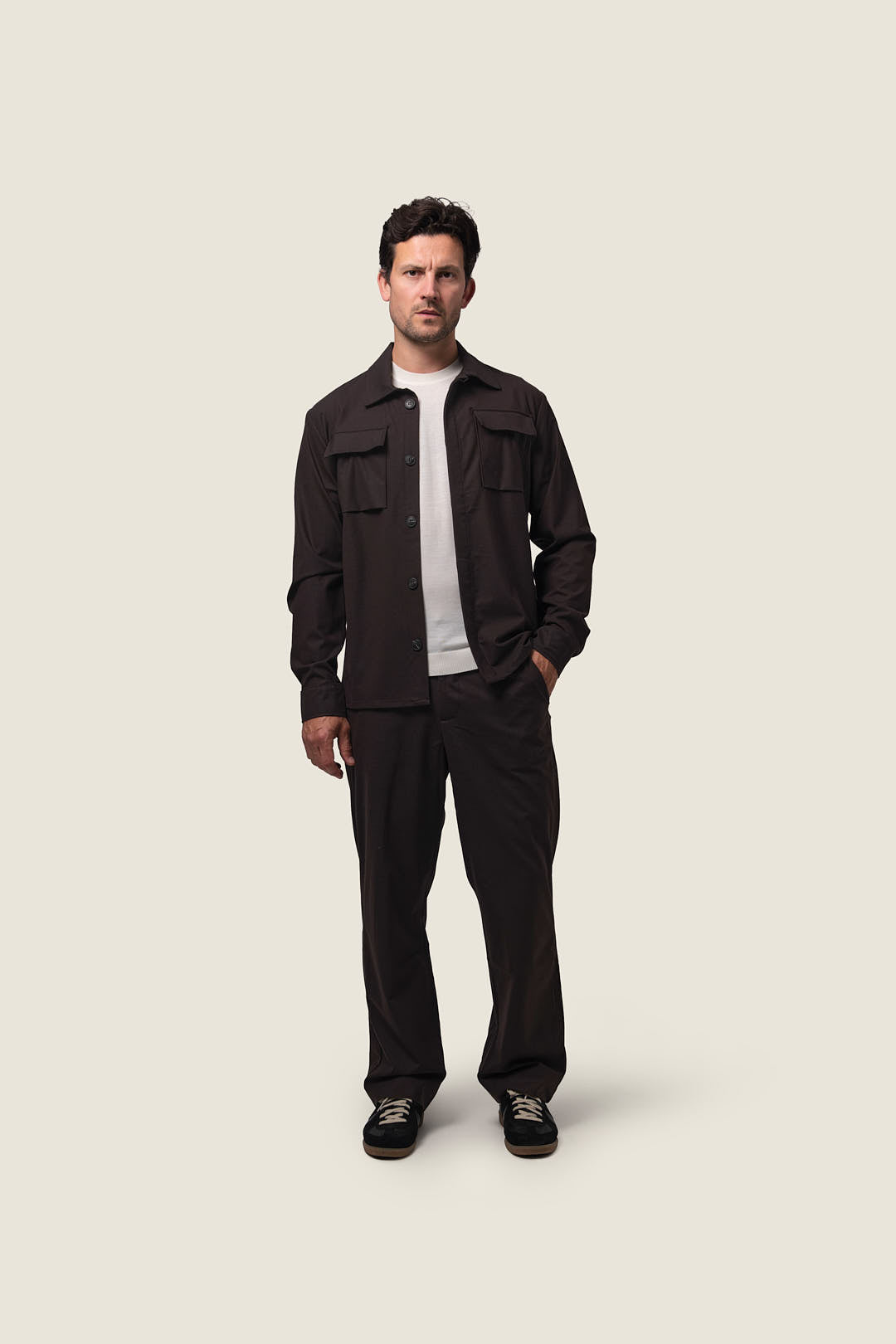 DUQUEZZI CESARE WOOL BLEND PANTS | Dark Brown