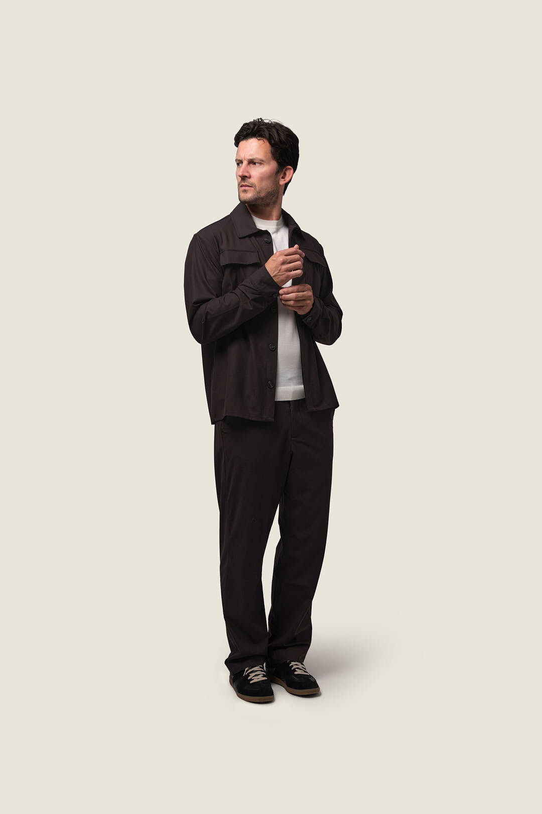 DUQUEZZI CESARE WOOL BLEND PANTS | Dark Brown