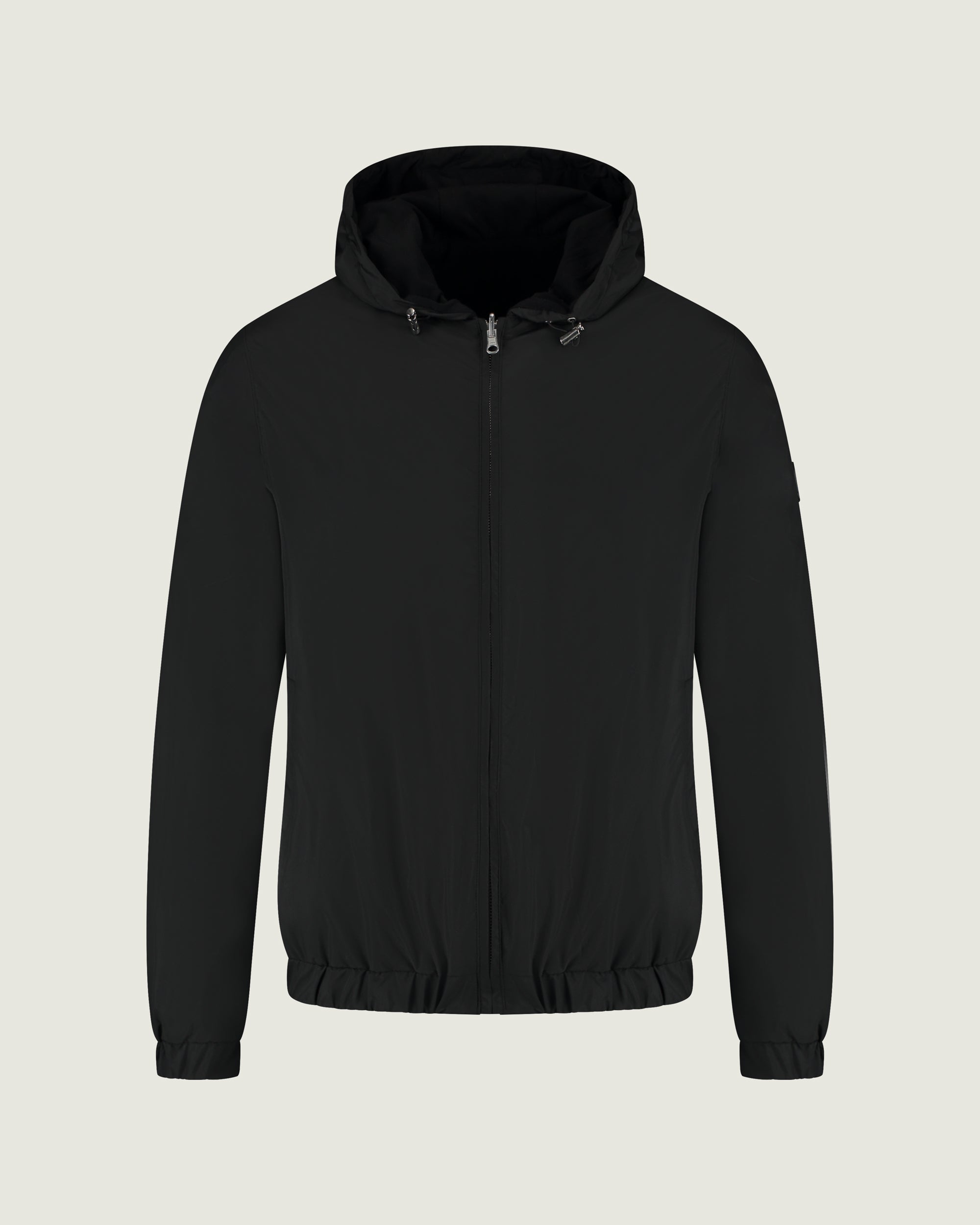 DUQUEZZI HOODED REVERSIBLE BOMBER | Black