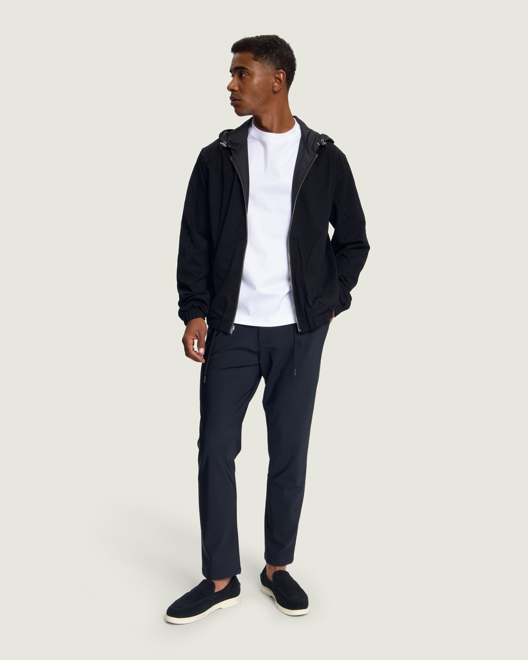 DUQUEZZI HOODED REVERSIBLE BOMBER | Black