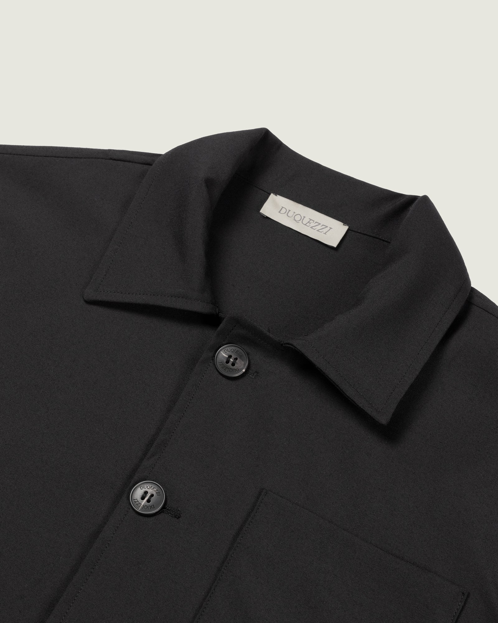 DUQUEZZI WOOL BLEND OVERSHIRT | Black