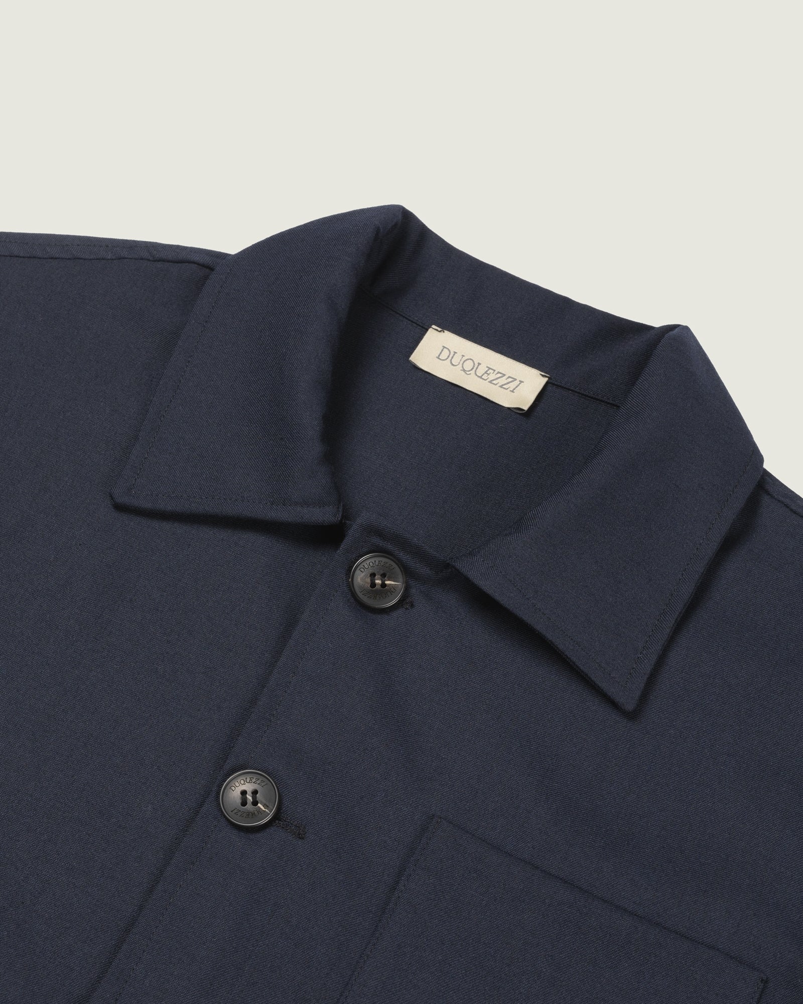 DUQUEZZI WOOL BLEND OVERSHIRT | Navy