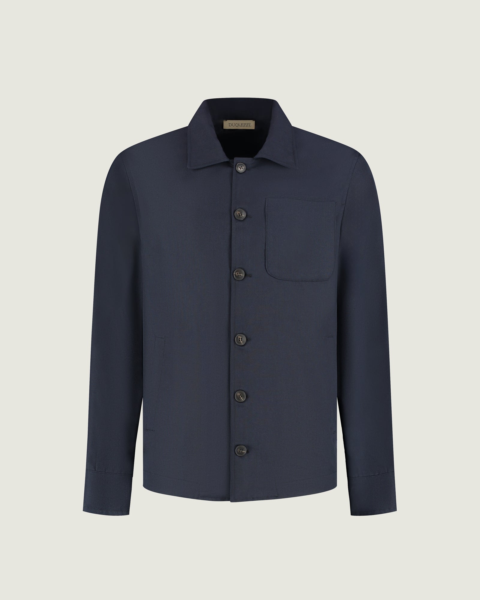 DUQUEZZI WOOL BLEND OVERSHIRT | Navy