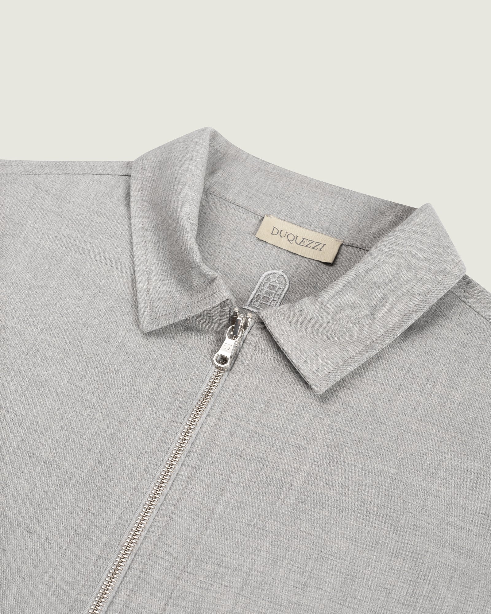 DUQUEZZI WOOL STRETCH JACKET | Grey Melange