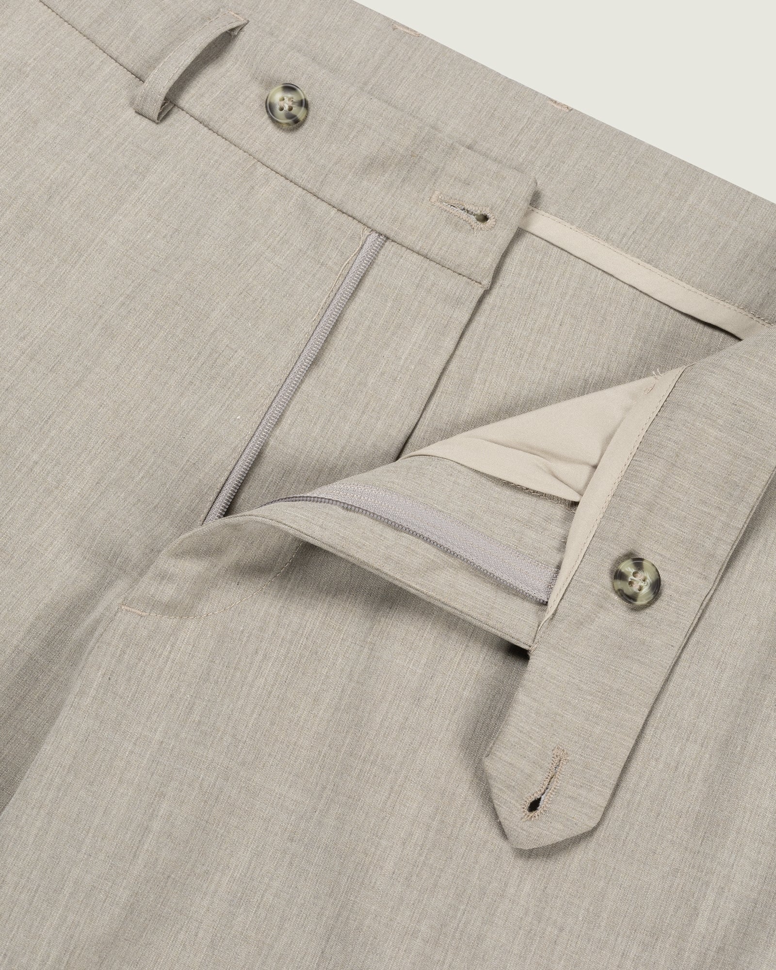 DUQUEZZI WOOL STRETCH TROUSERS | Beige