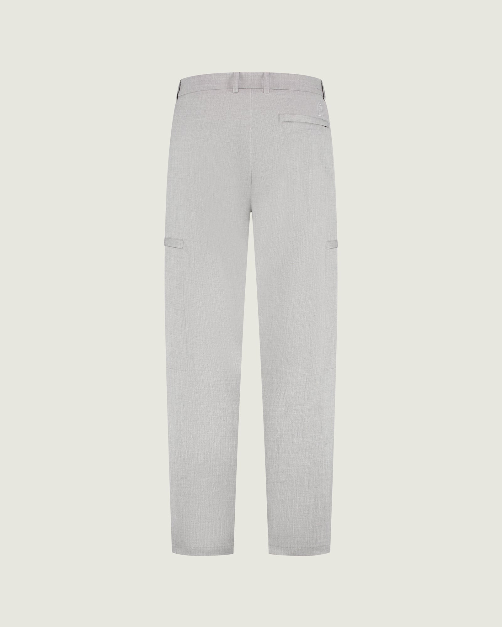 DUQUEZZI WOOL STRETCH TROUSERS | Grey Melange
