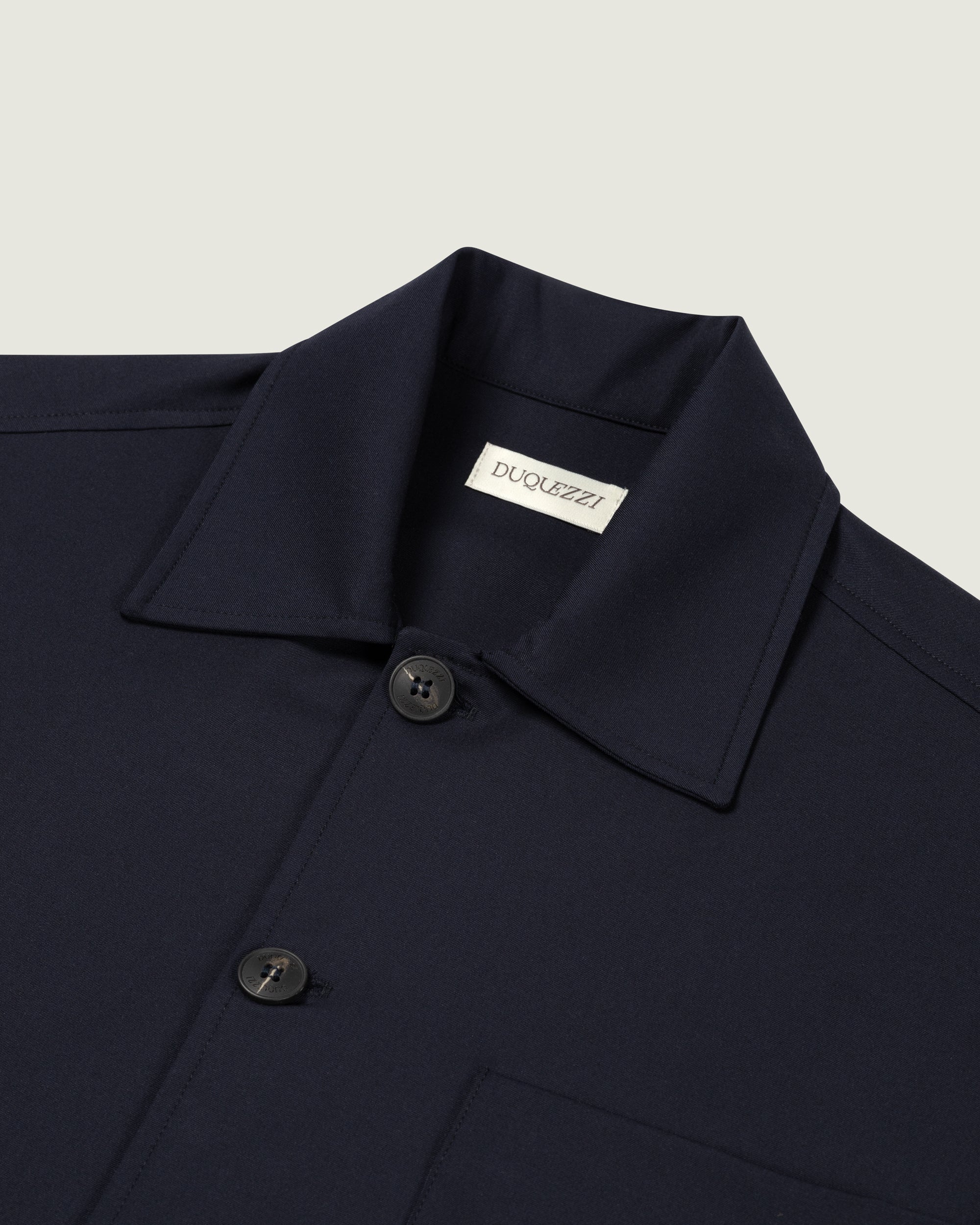 DUQUEZZI WOOL BLEND OVERSHIRT | Navy