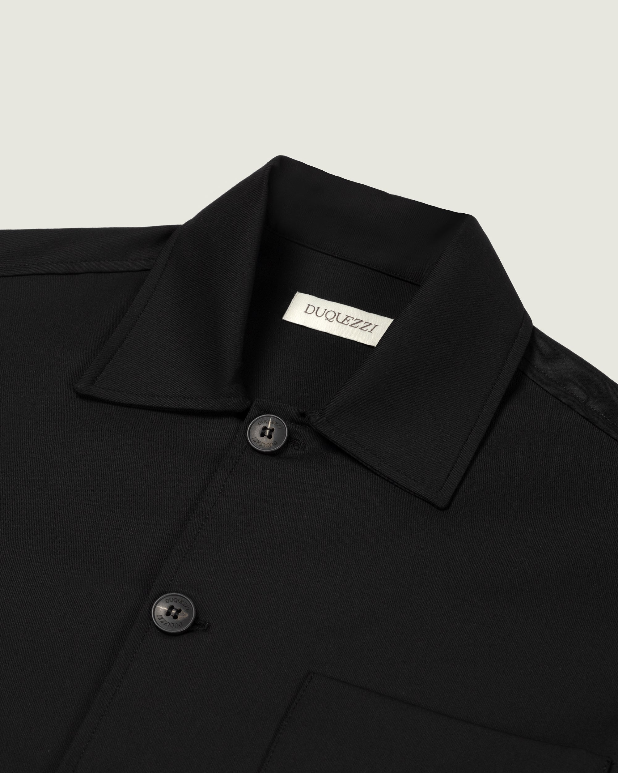 DUQUEZZI WOOL BLEND OVERSHIRT | Black
