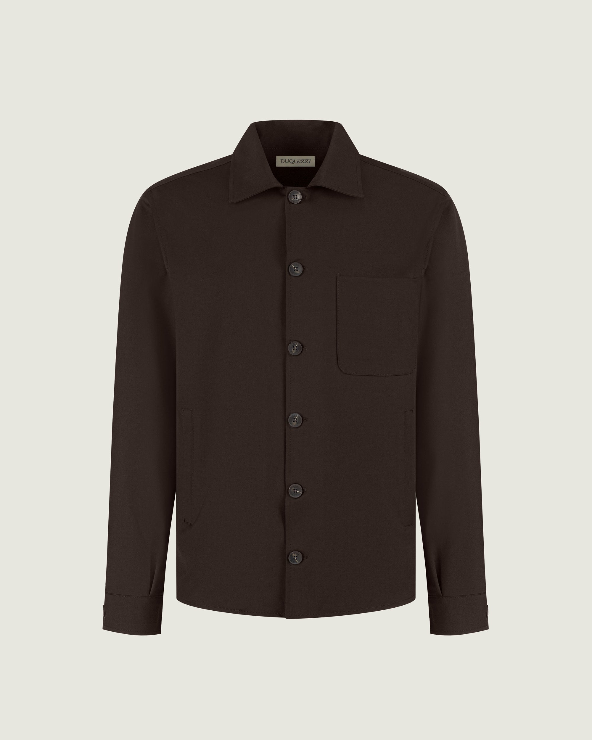 DUQUEZZI WOOL BLEND OVERSHIRT | Dark Brown