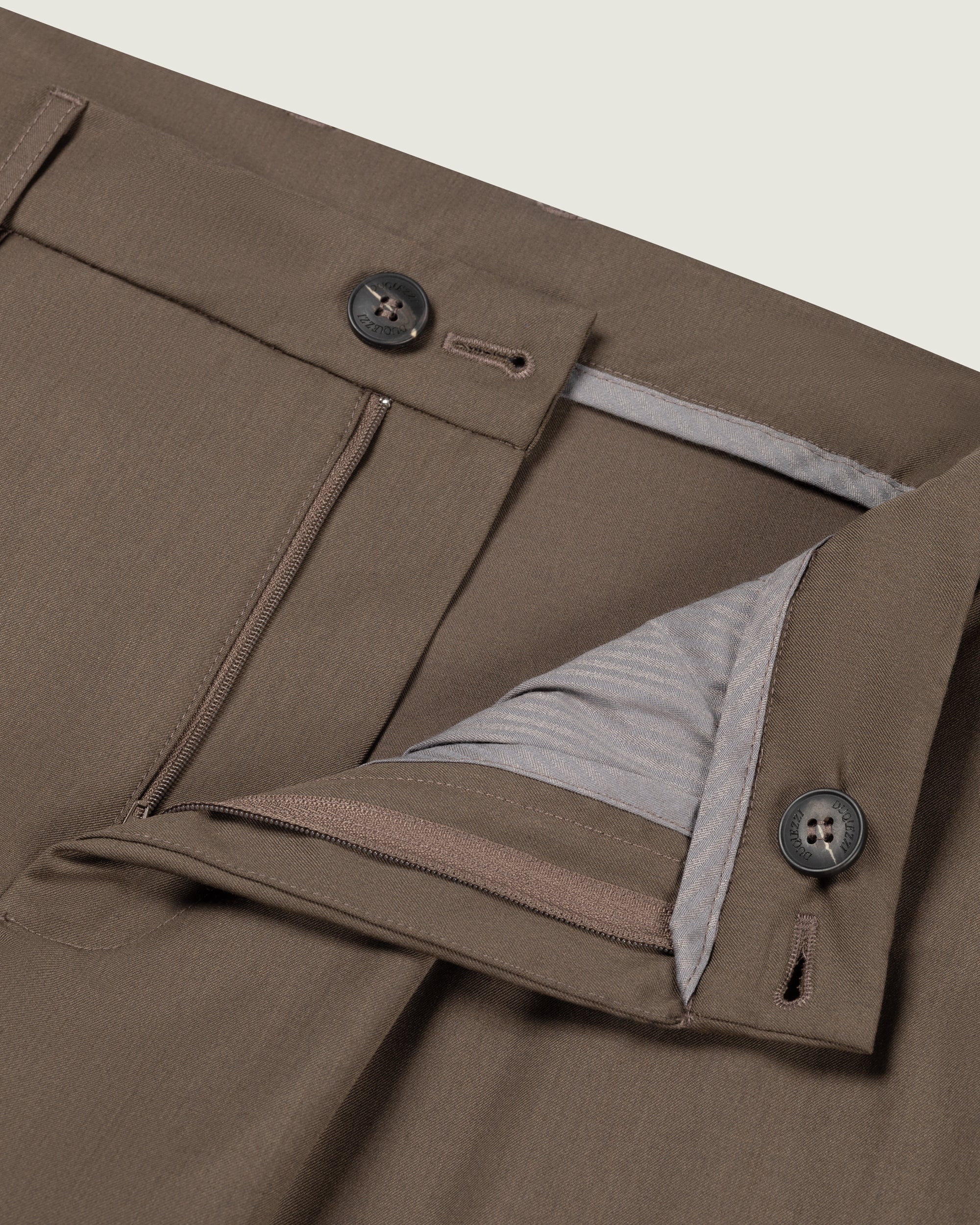 DUQUEZZI WOOL BLEND TROUSERS | Caramel Syrup