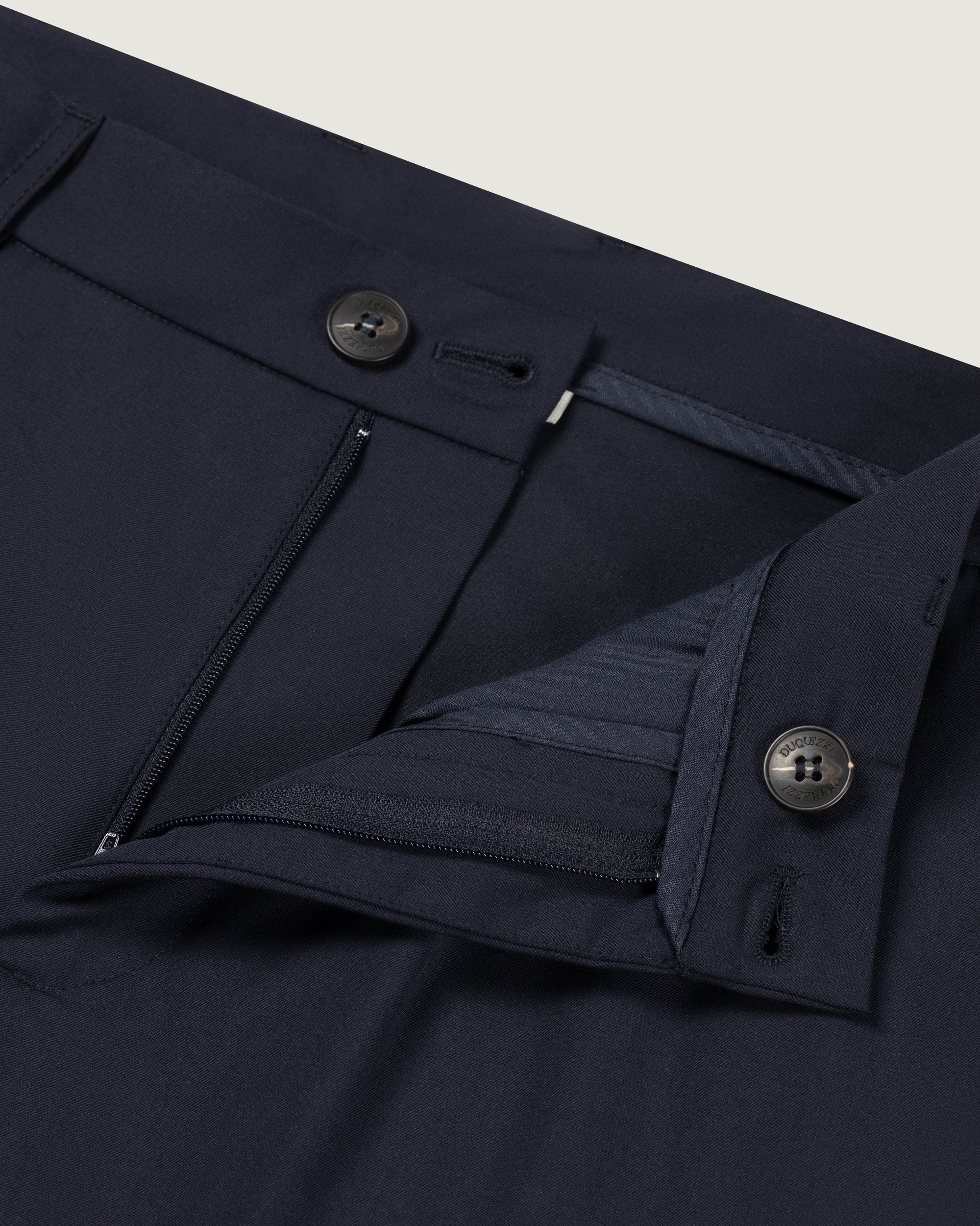 DUQUEZZI WOOL BLEND TROUSERS | Navy