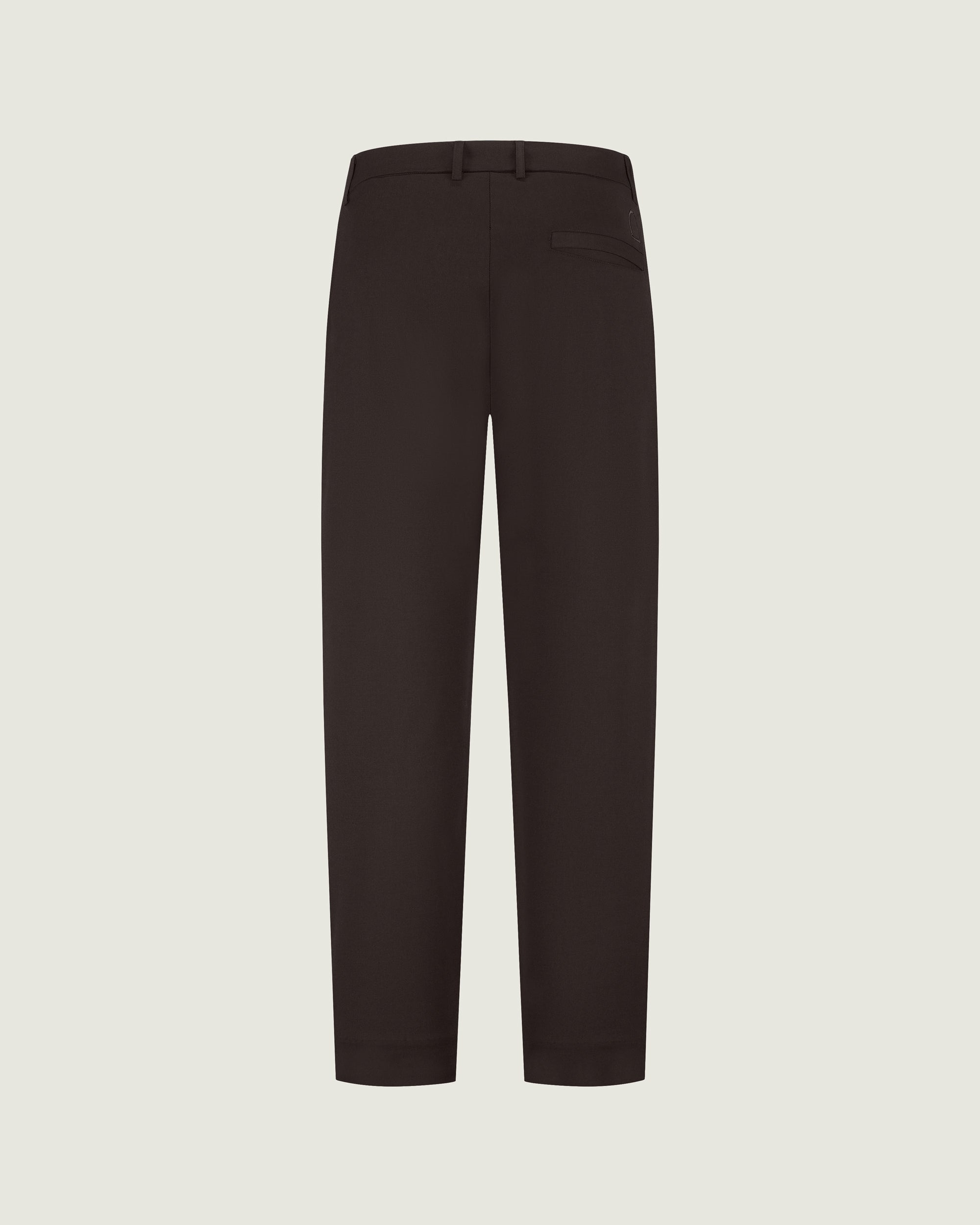 DUQUEZZI WOOL BLEND TROUSERS | Dark Brown