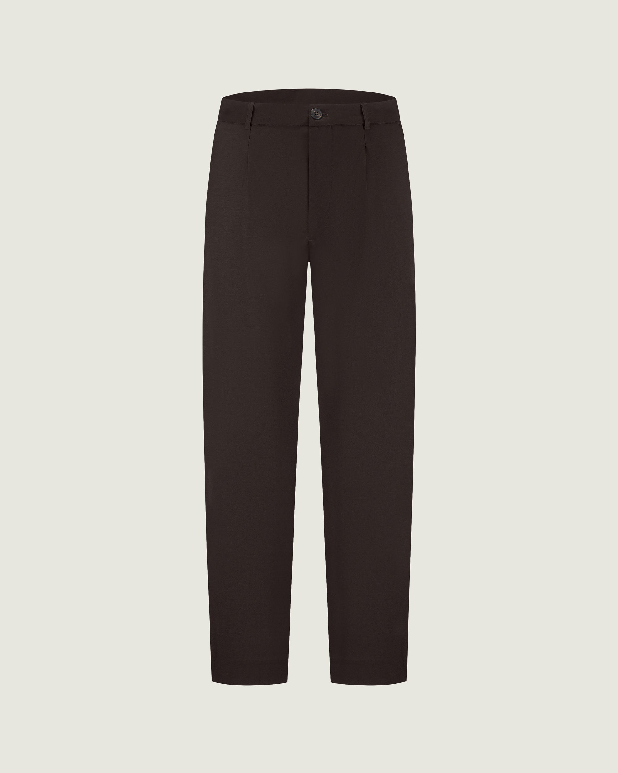 DUQUEZZI WOOL BLEND TROUSERS | Dark Brown