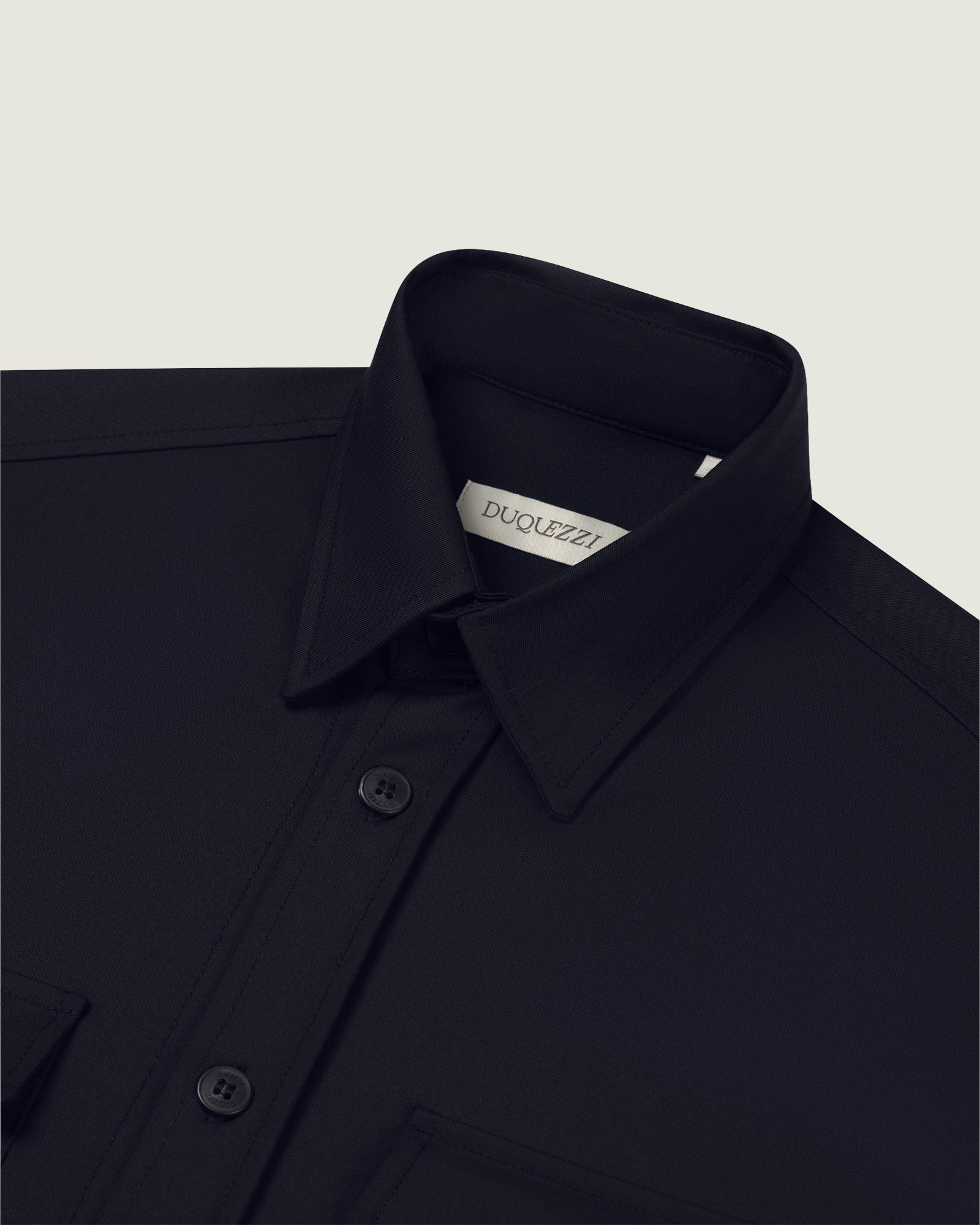 DUQUEZZI WOOL BLEND OVERSHIRT ARTURO | Navy