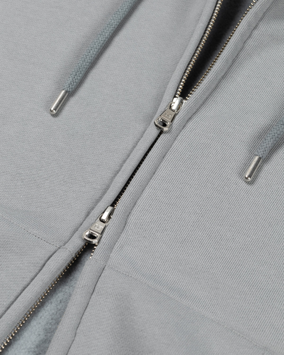 DUQUEZZI ELEGANT TAILORED ZIP HOODIE | Dark Grey