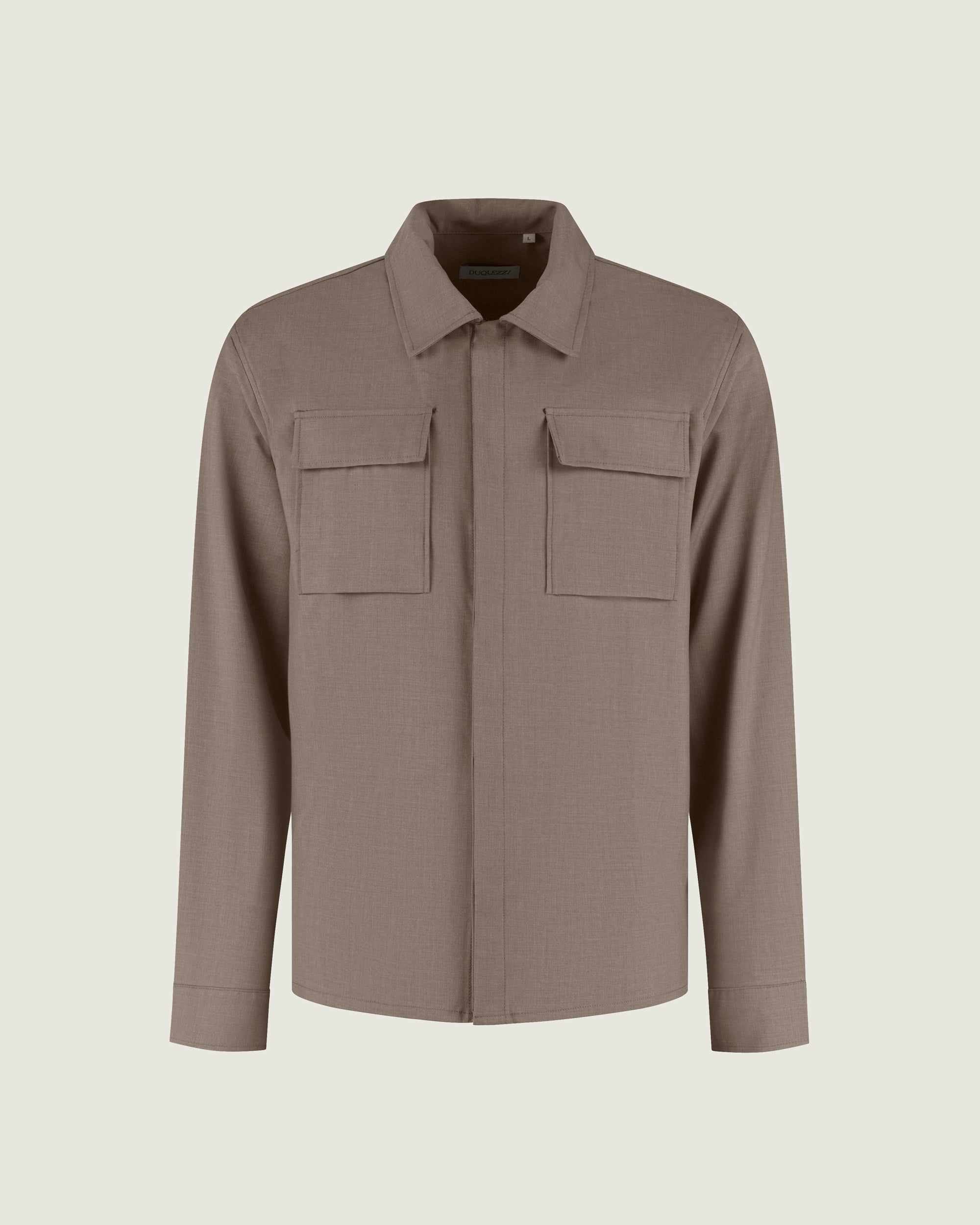 DUQUEZZI CESARE WOOL BLEND OVERSHIRT | Caramel Syrup