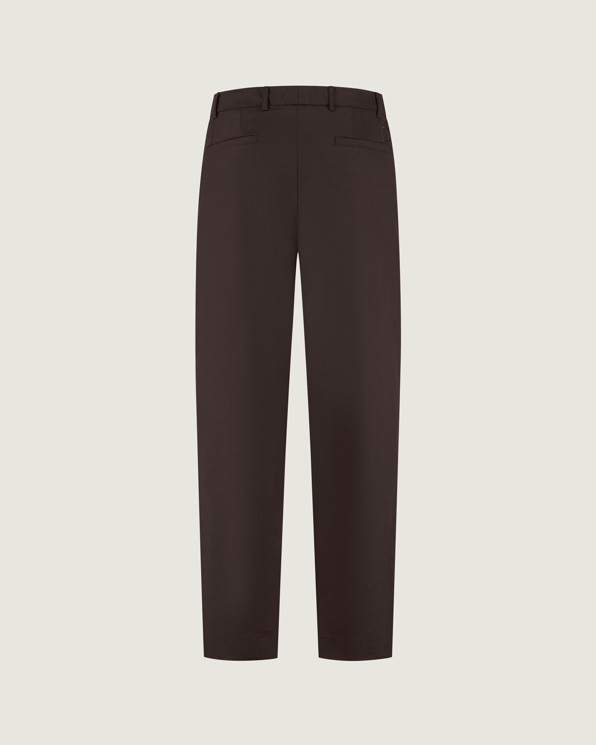 DUQUEZZI CESARE WOOL BLEND PANTS | Dark Brown