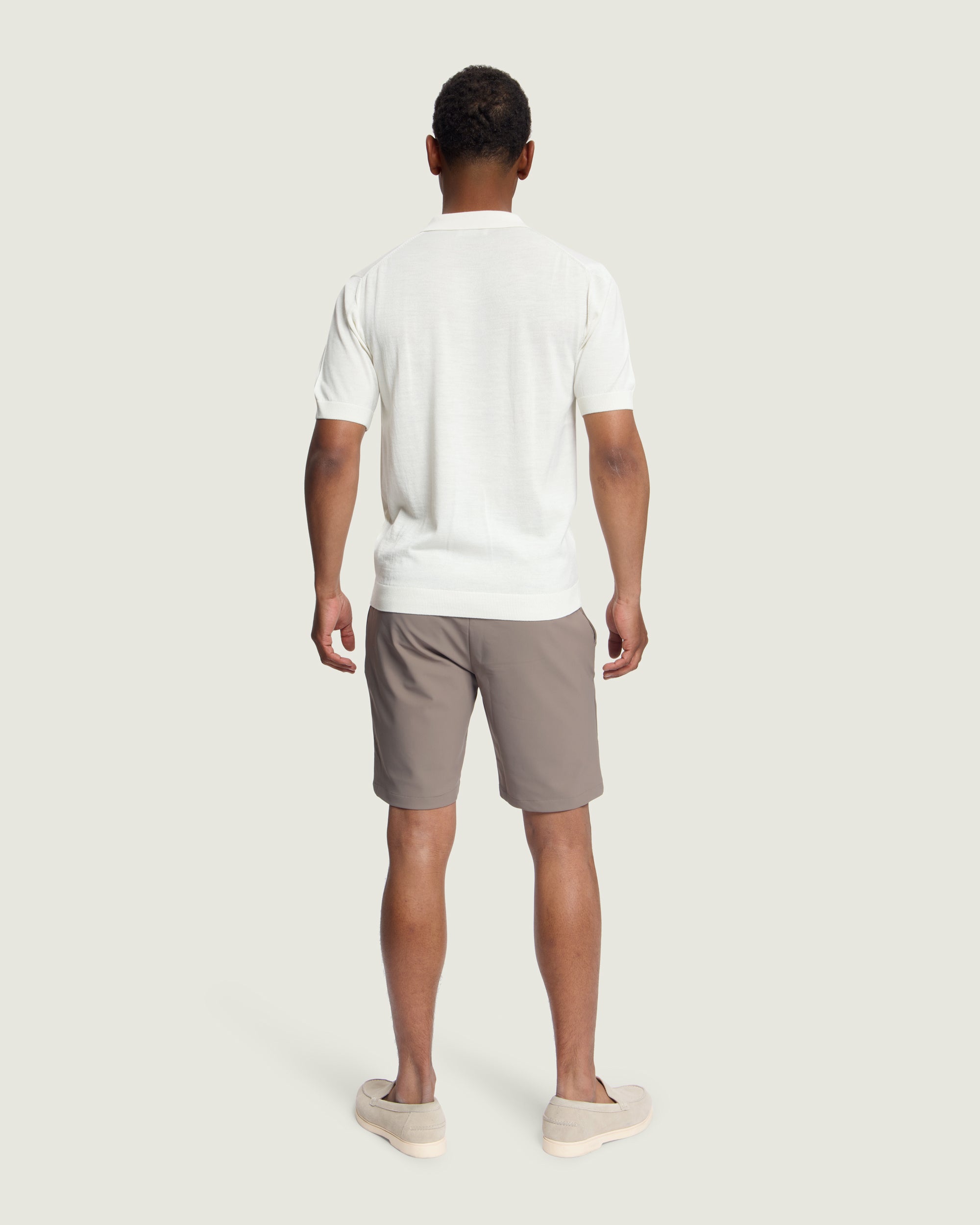 DUQUEZZI MERINO BUTTONLESS POLO | Off-White