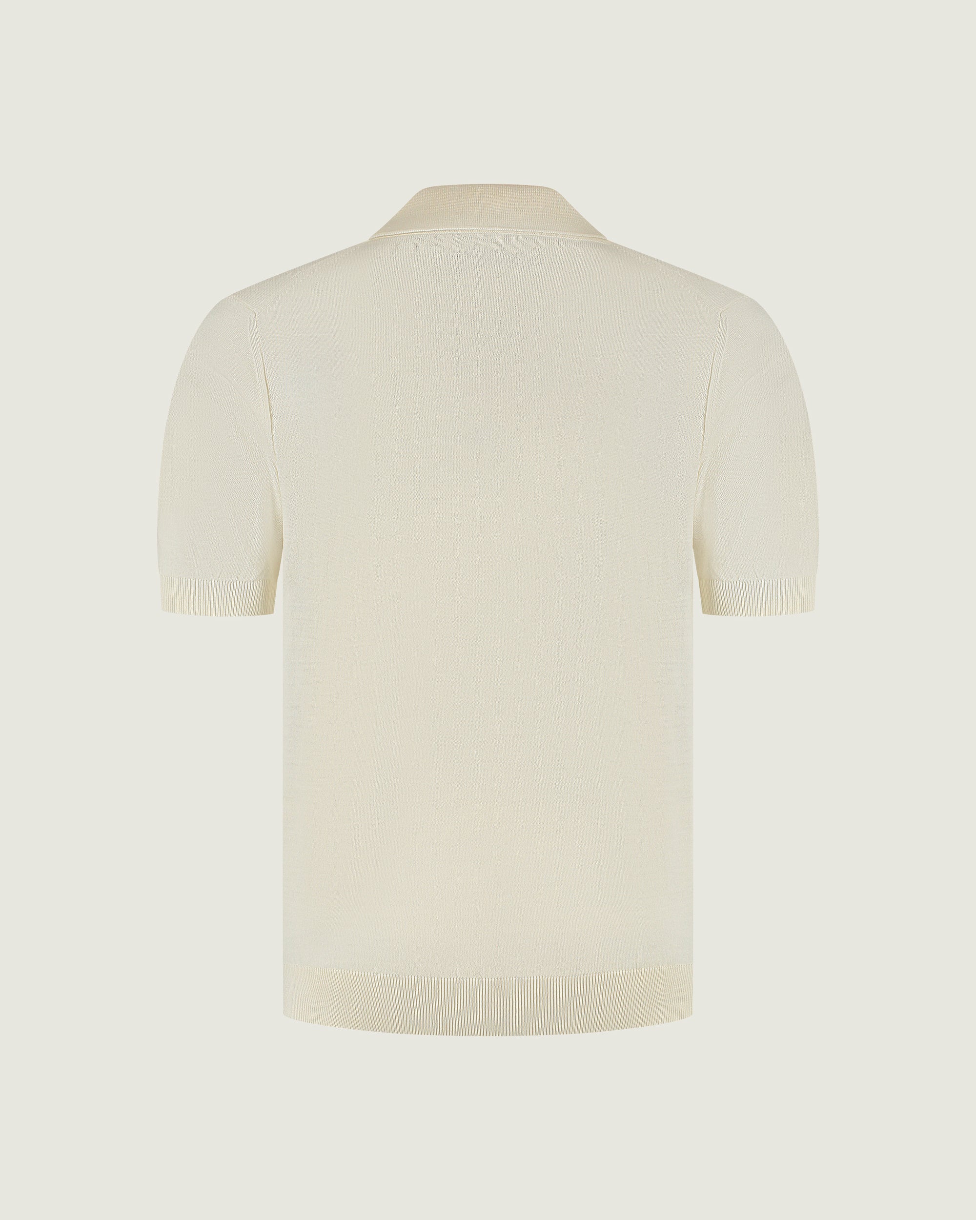 DUQUEZZI MERINO BUTTONLESS POLO | Off-White