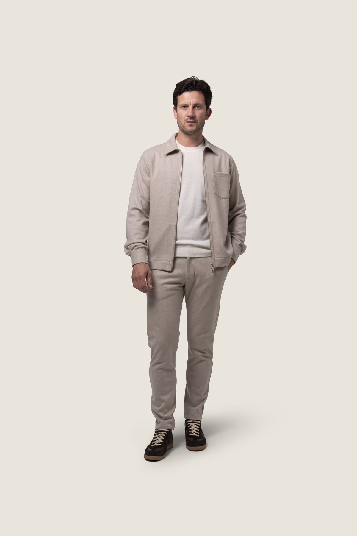 DUQUEZZI VELLORO WOOL PANTS | Light Beige