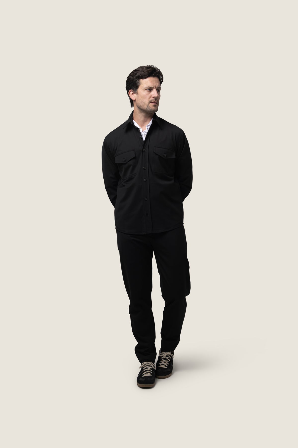 DUQUEZZI WOOL BLEND OVERSHIRT ARTURO | Black