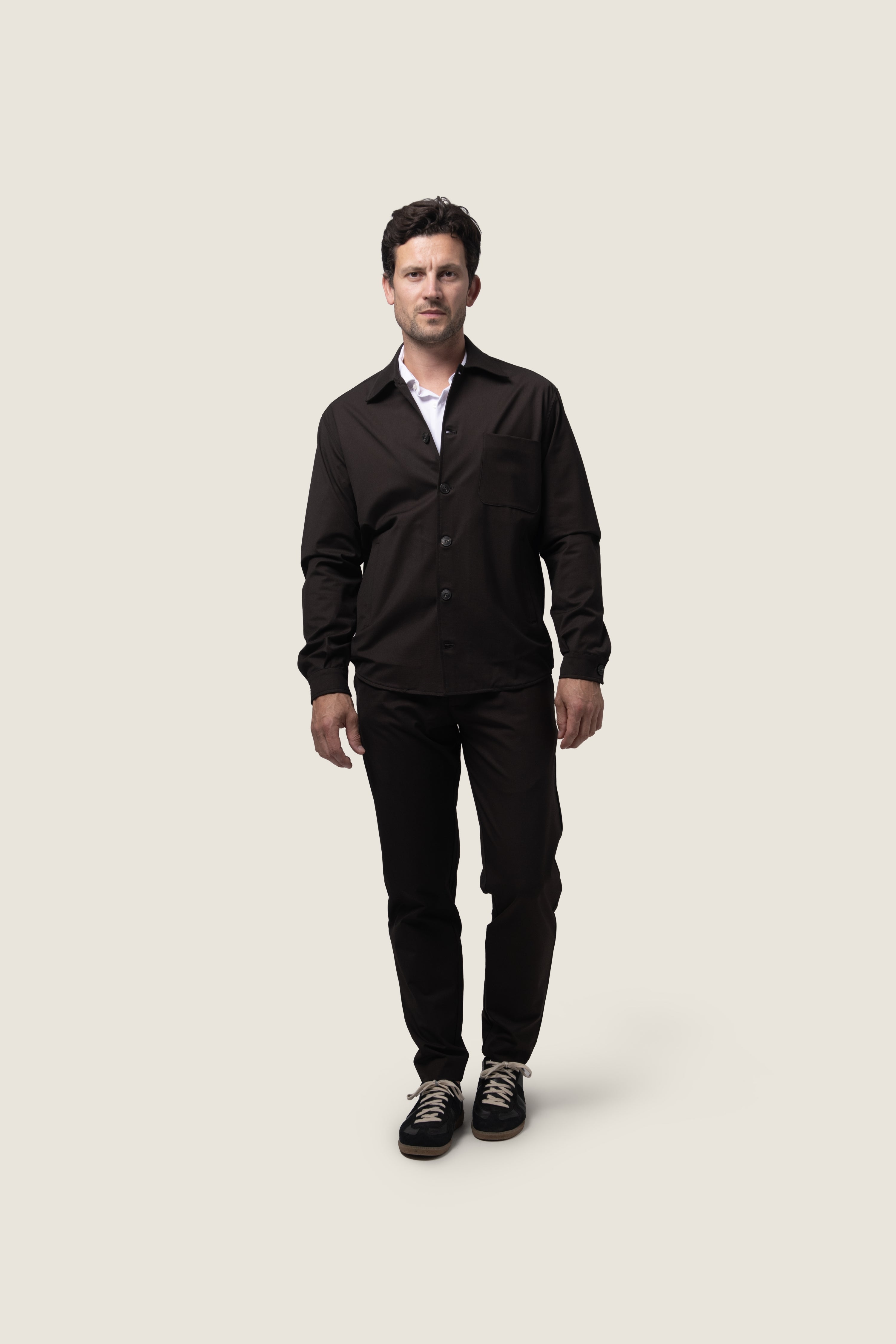 DUQUEZZI WOOL BLEND OVERSHIRT | Dark Brown