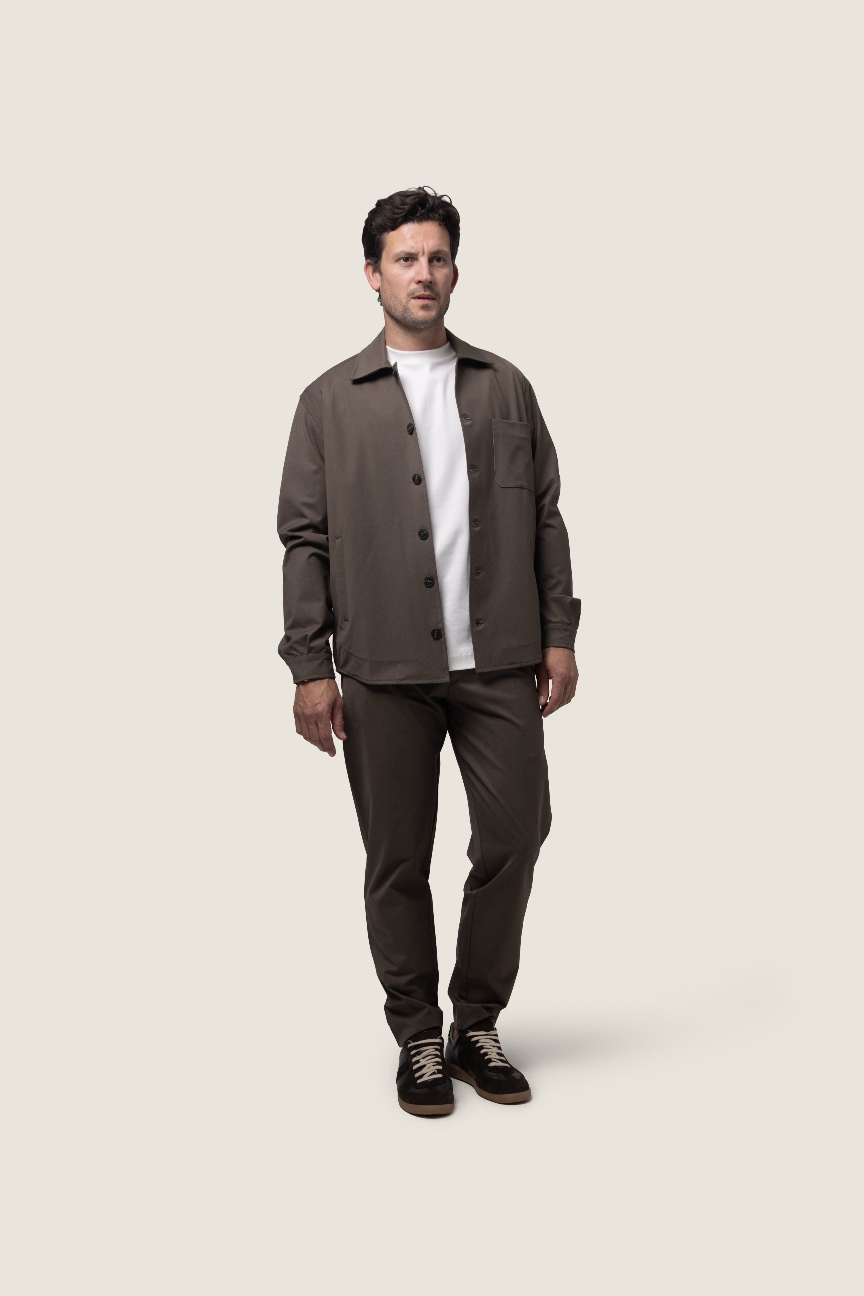 DUQUEZZI WOOL BLEND TROUSERS | Caramel Syrup