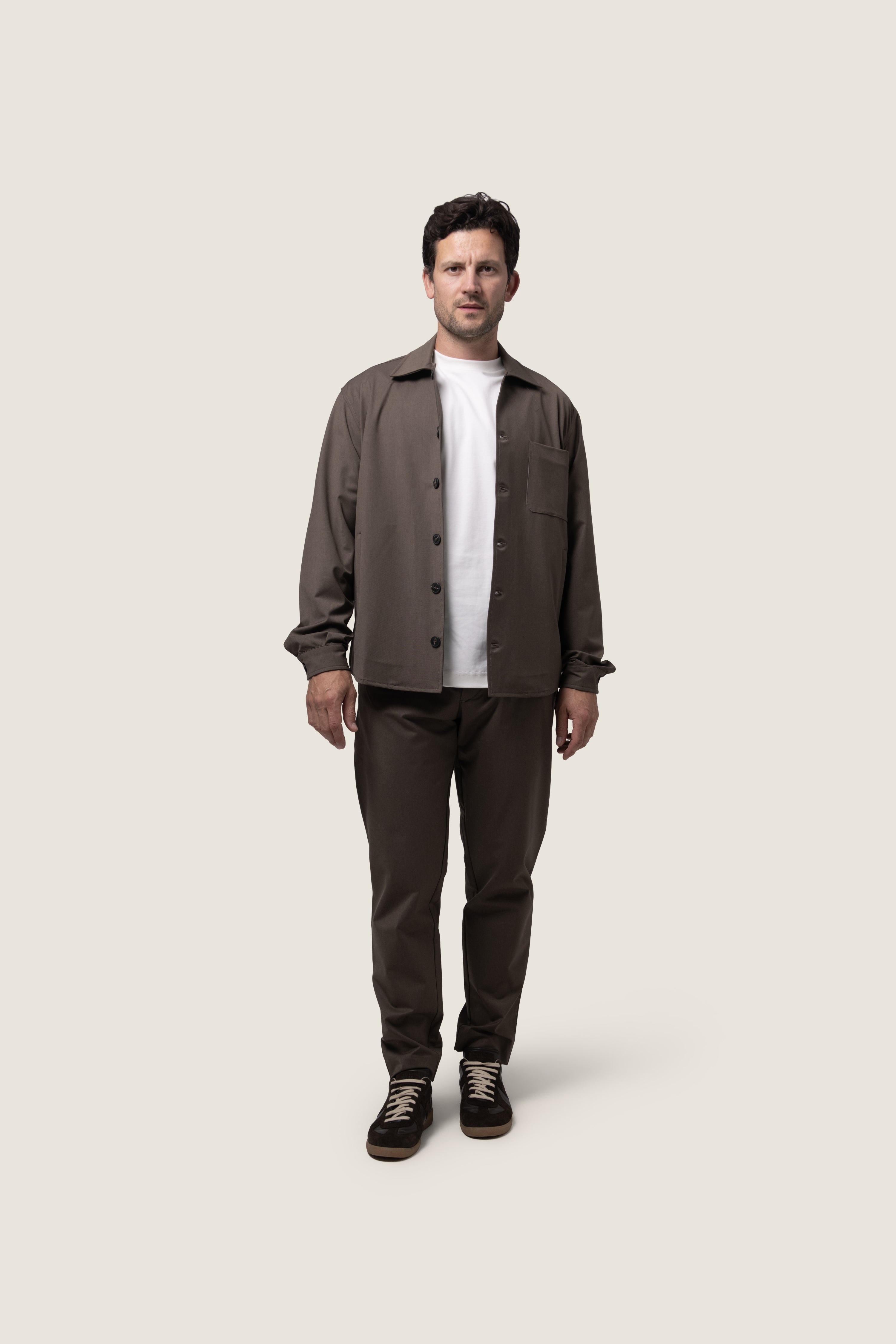DUQUEZZI WOOL BLEND OVERSHIRT | Caramel Syrup