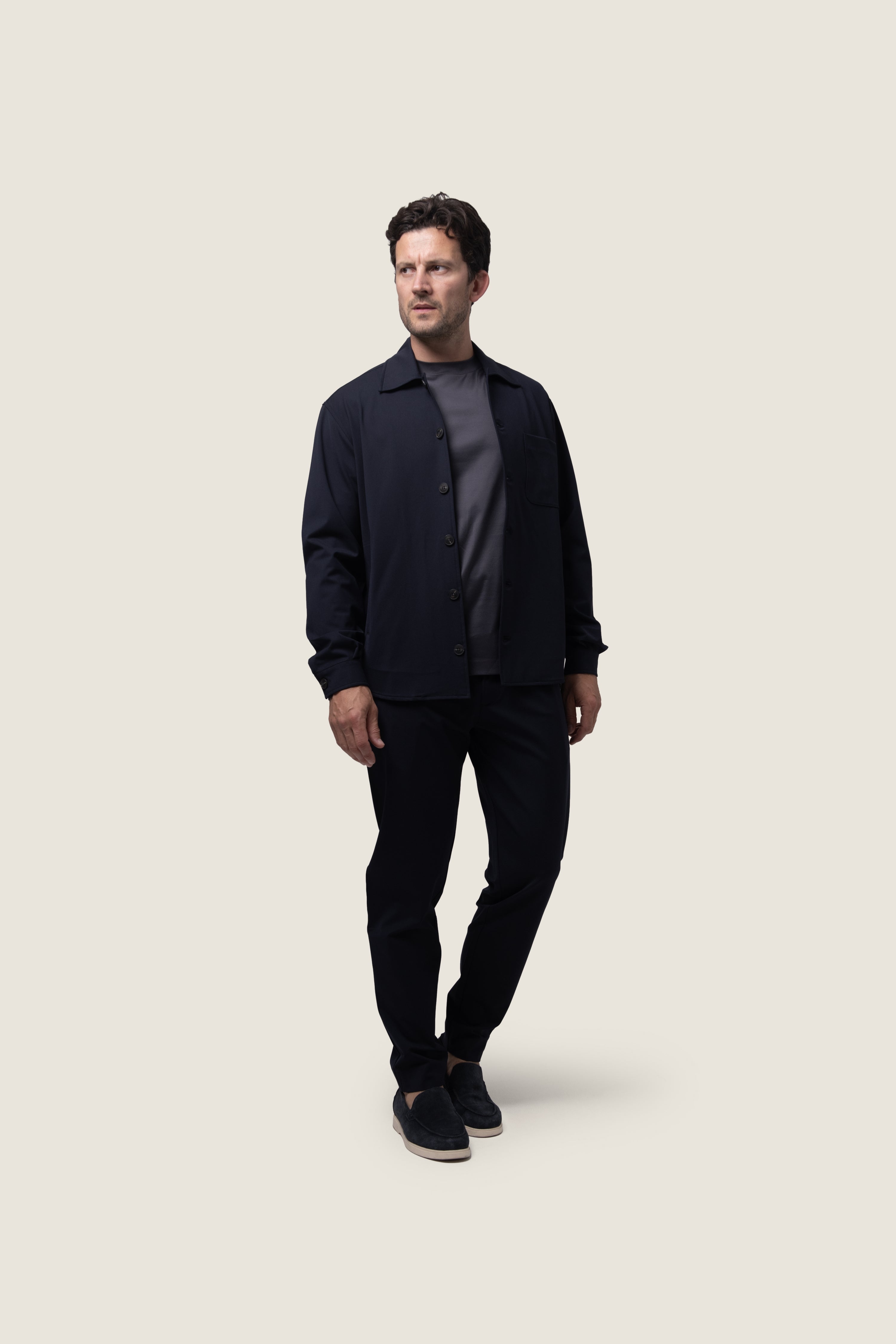 DUQUEZZI WOOL BLEND TROUSERS | Navy