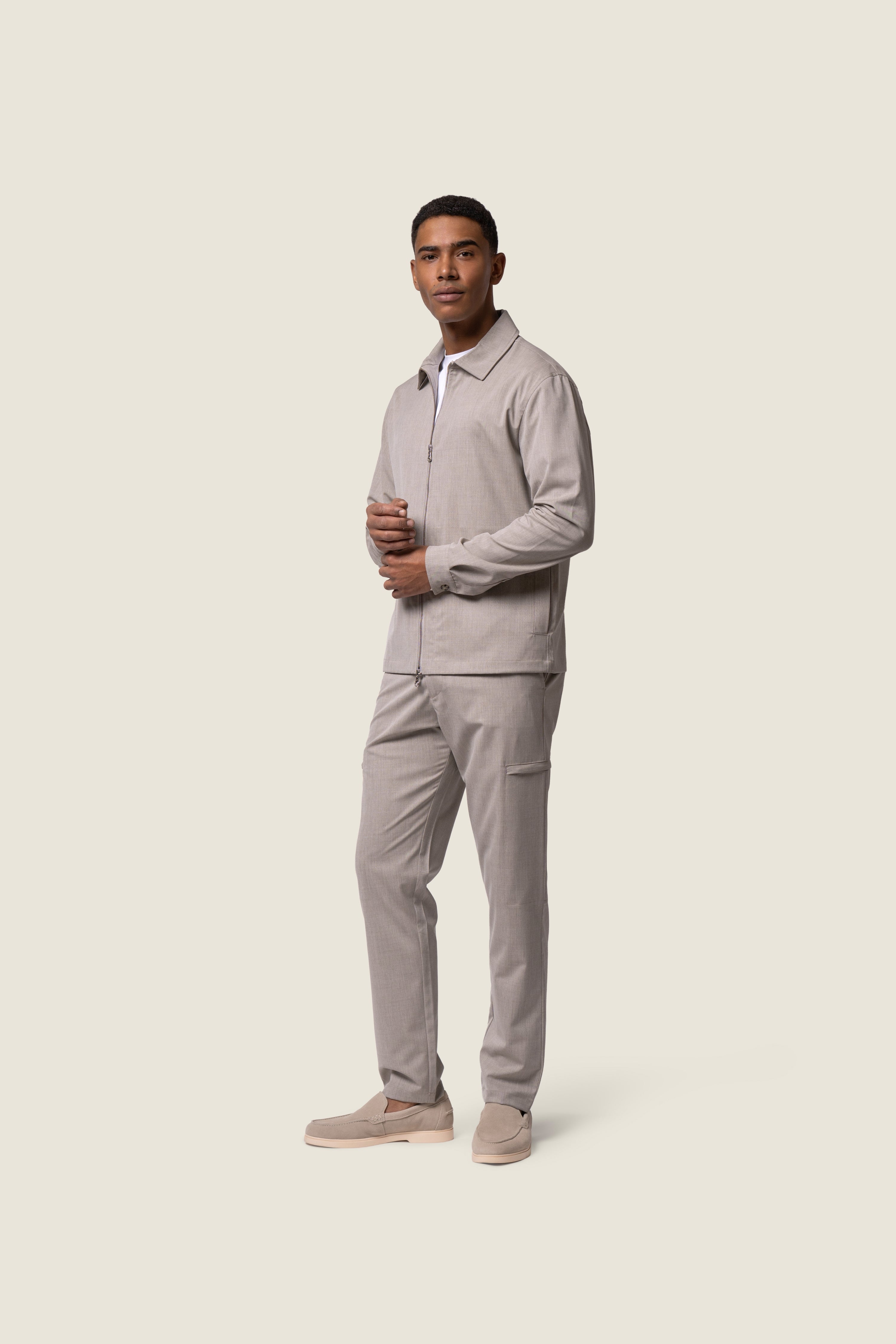 DUQUEZZI WOOL STRETCH JACKET | Beige