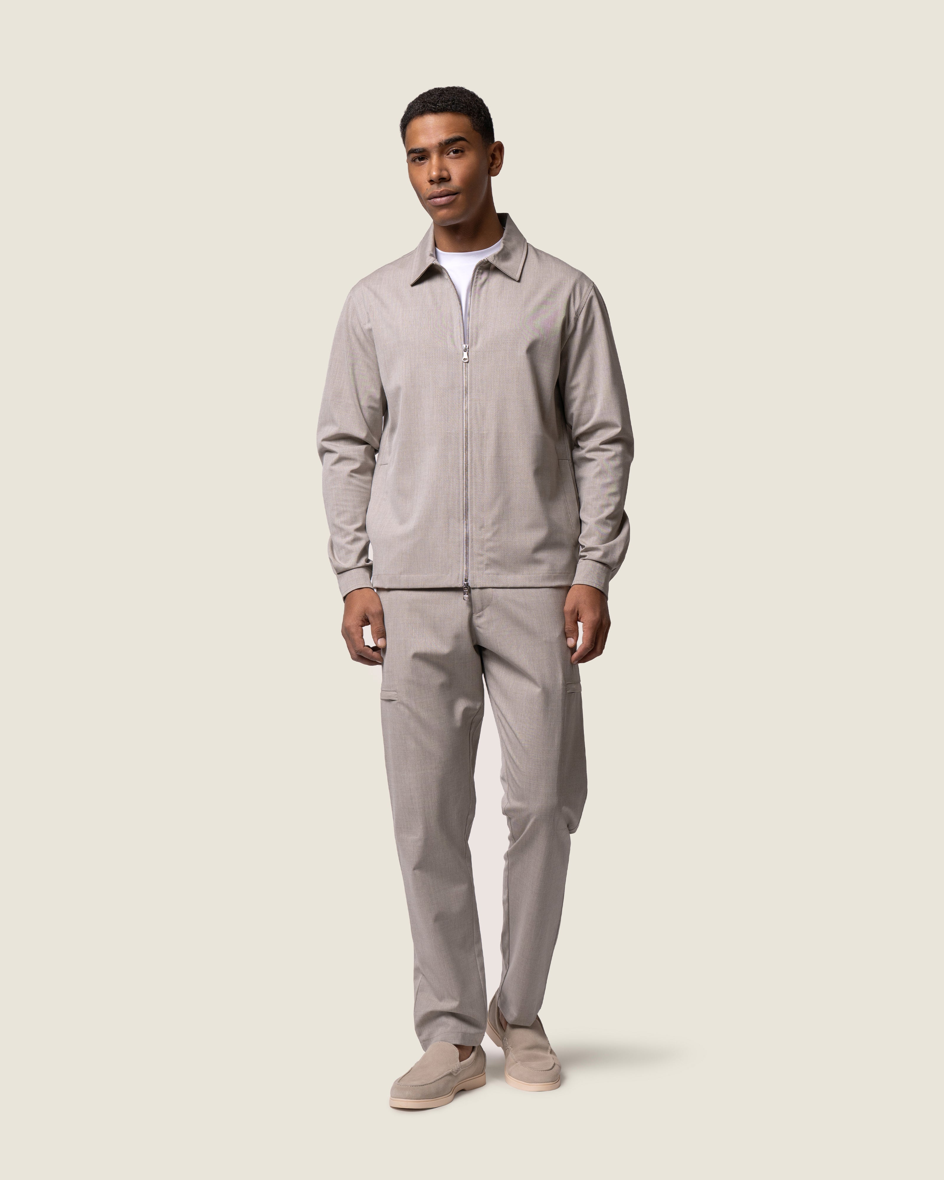 DUQUEZZI WOOL STRETCH TROUSERS | Beige