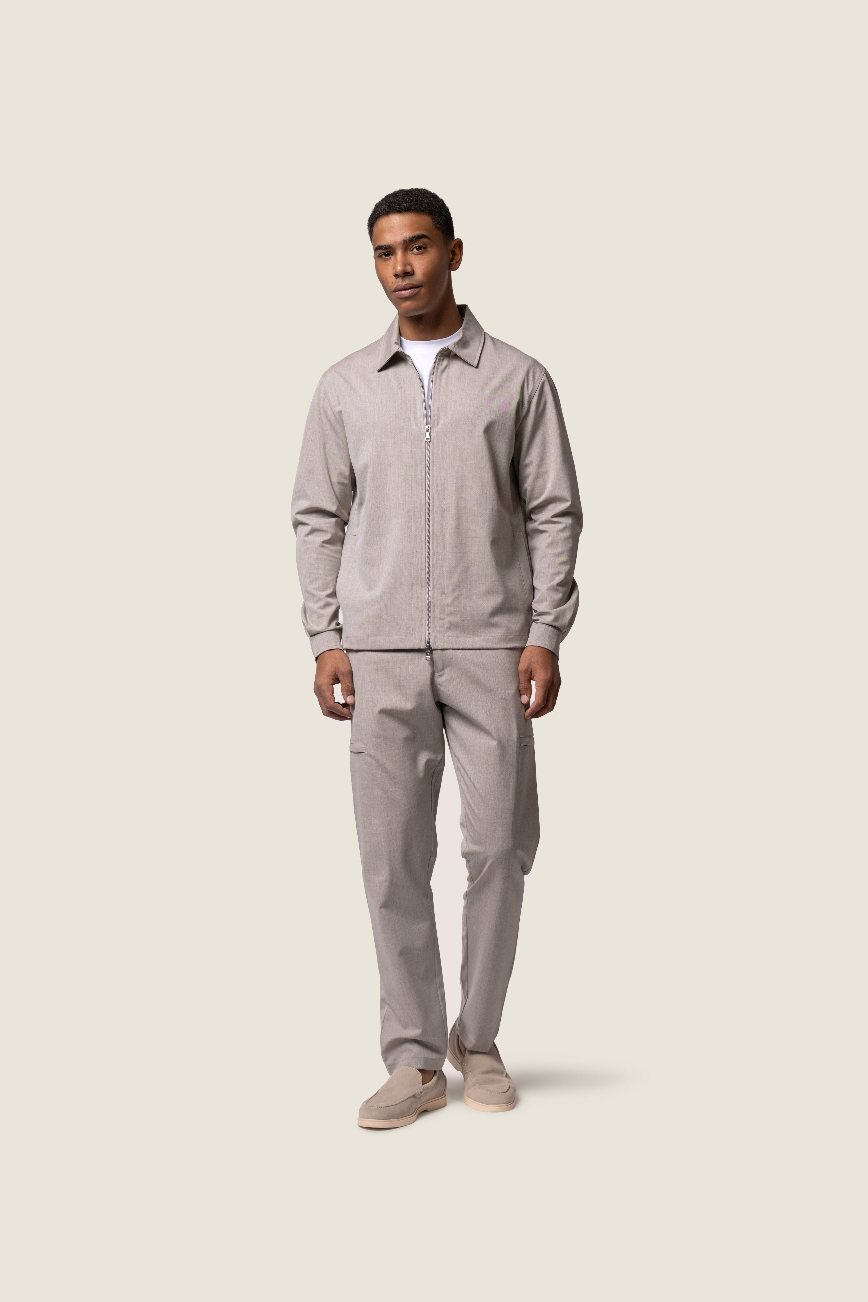 DUQUEZZI WOOL STRETCH TROUSERS | Beige