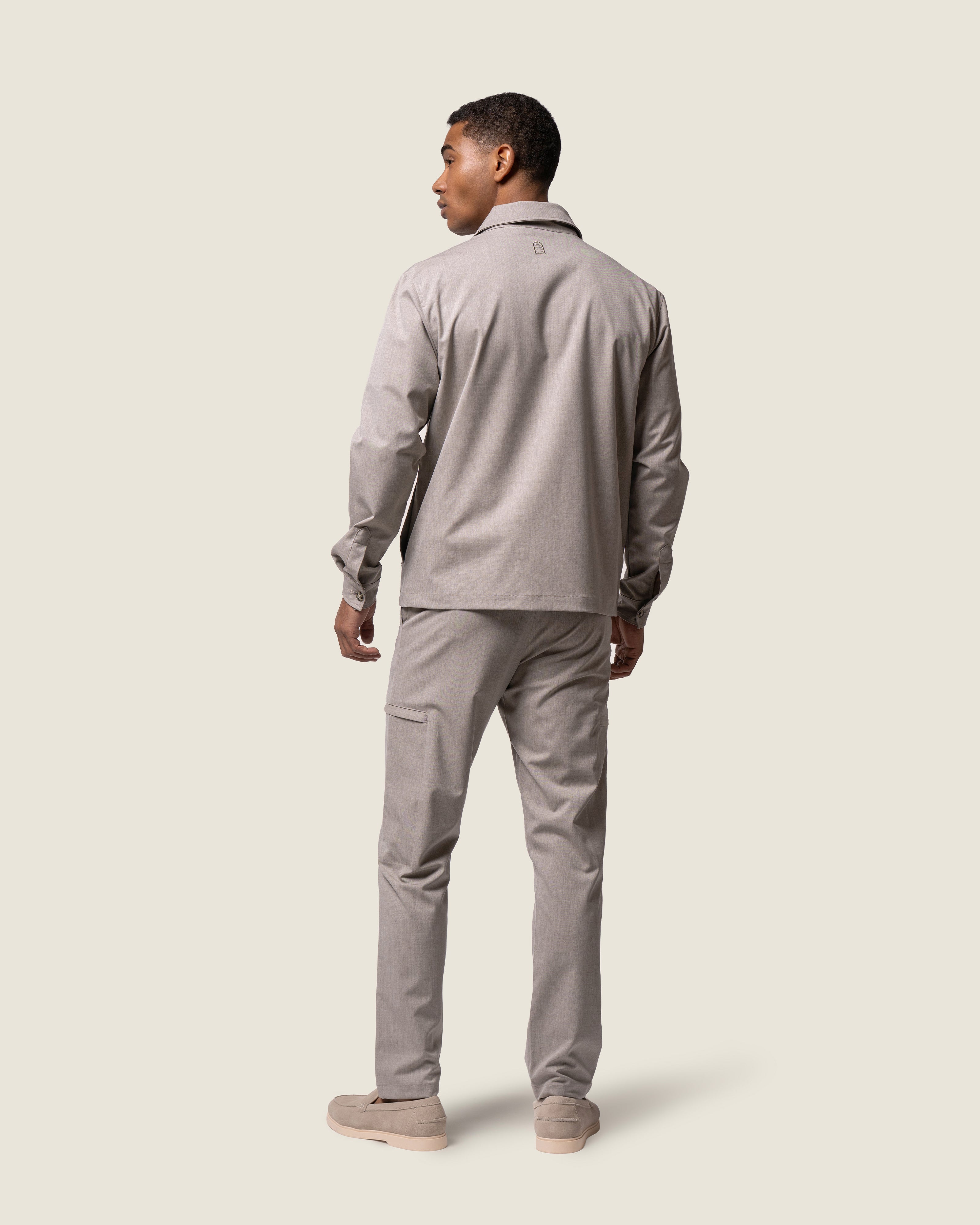 DUQUEZZI WOOL STRETCH TROUSERS | Beige