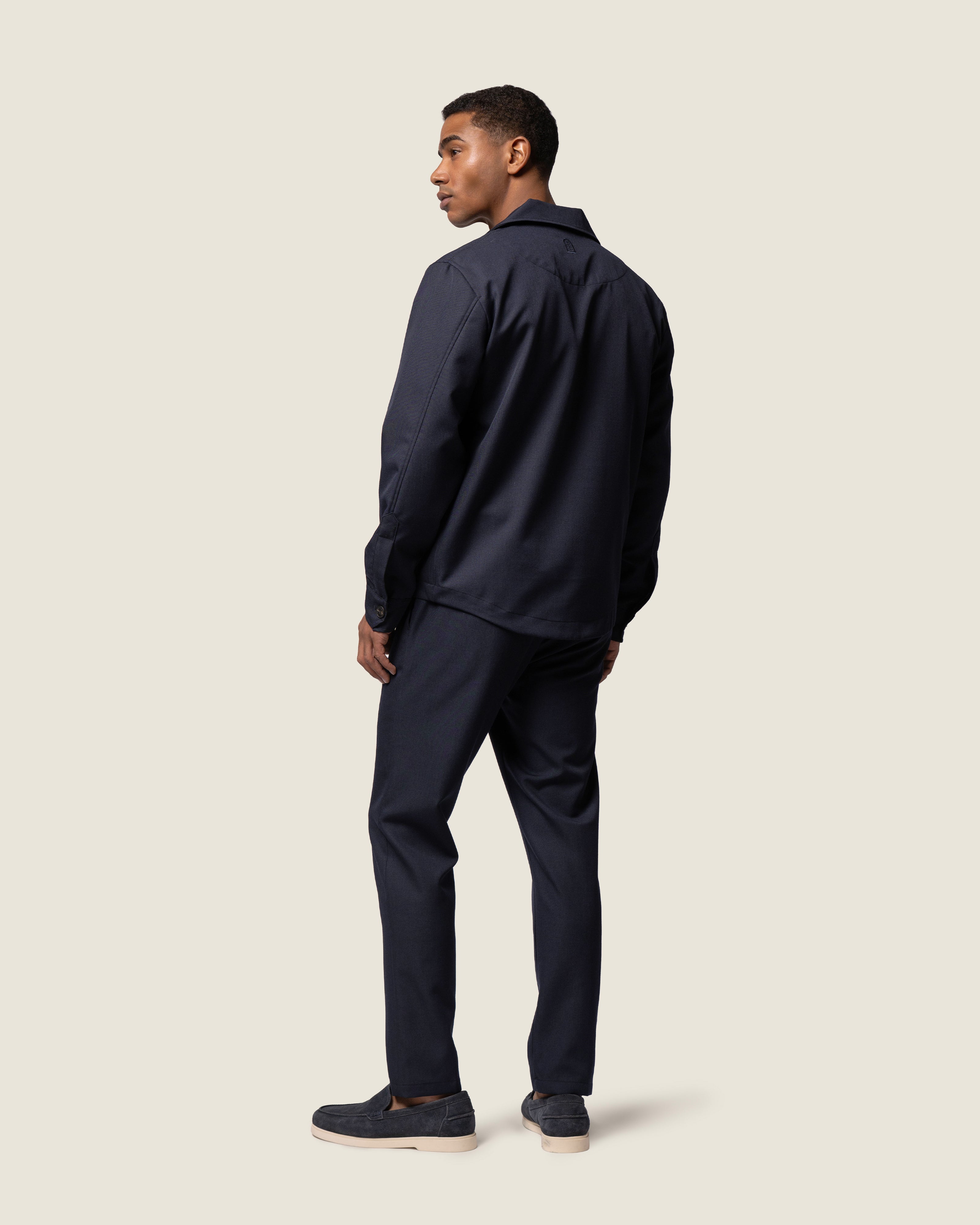 DUQUEZZI WOOL BLEND OVERSHIRT | Navy
