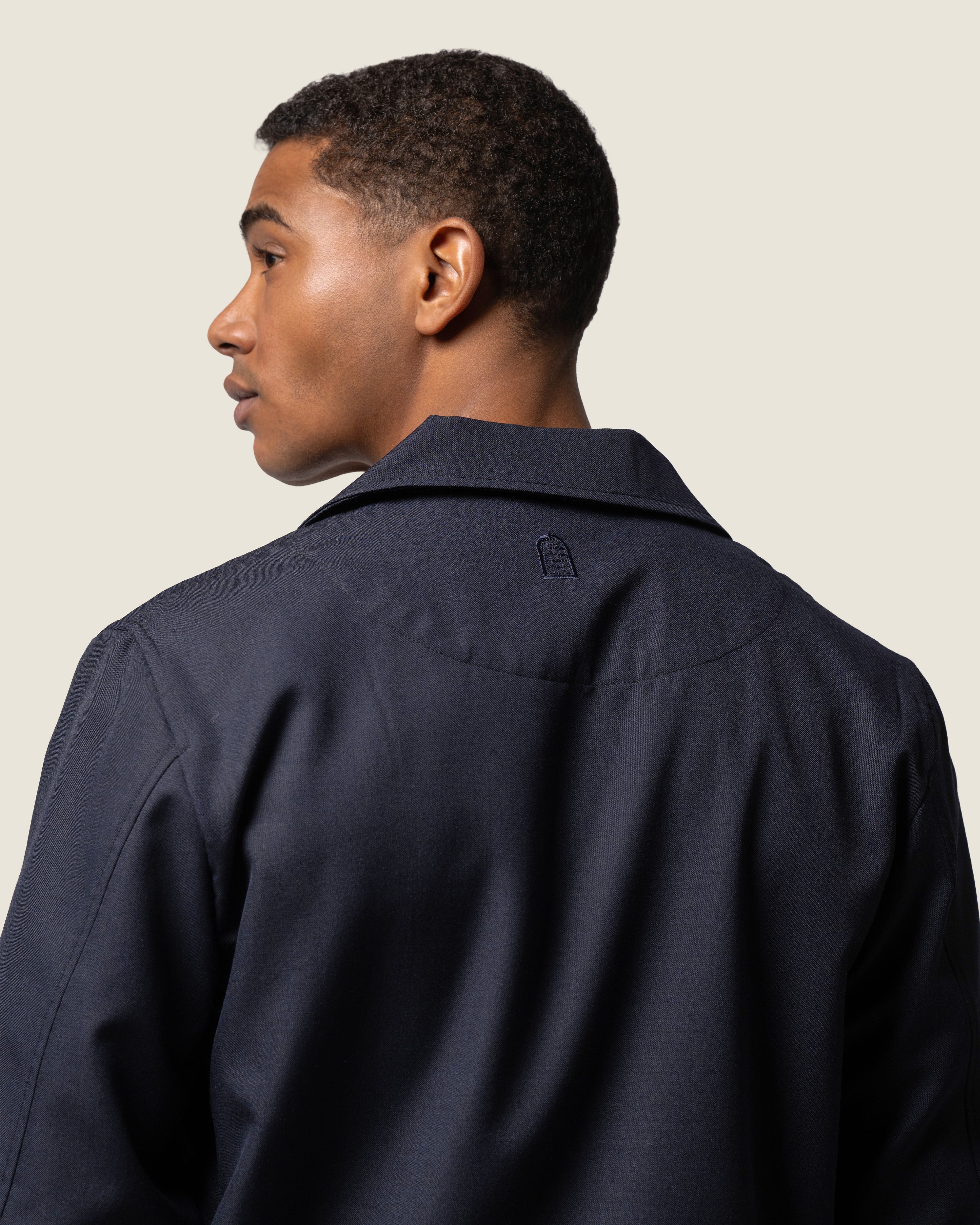 DUQUEZZI WOOL BLEND OVERSHIRT | Navy